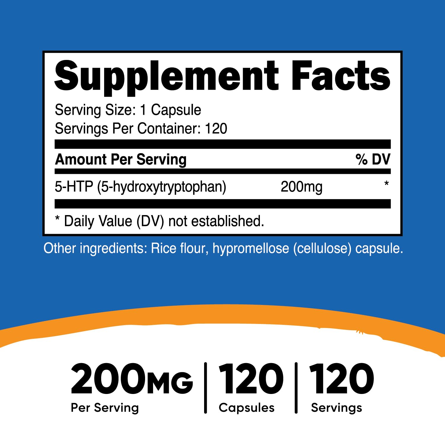 Foto 3 pulgar | Suplemento Nutricost 5-htp 200 Mg 120 Cápsulas Vegetarianas - Venta Internacional.