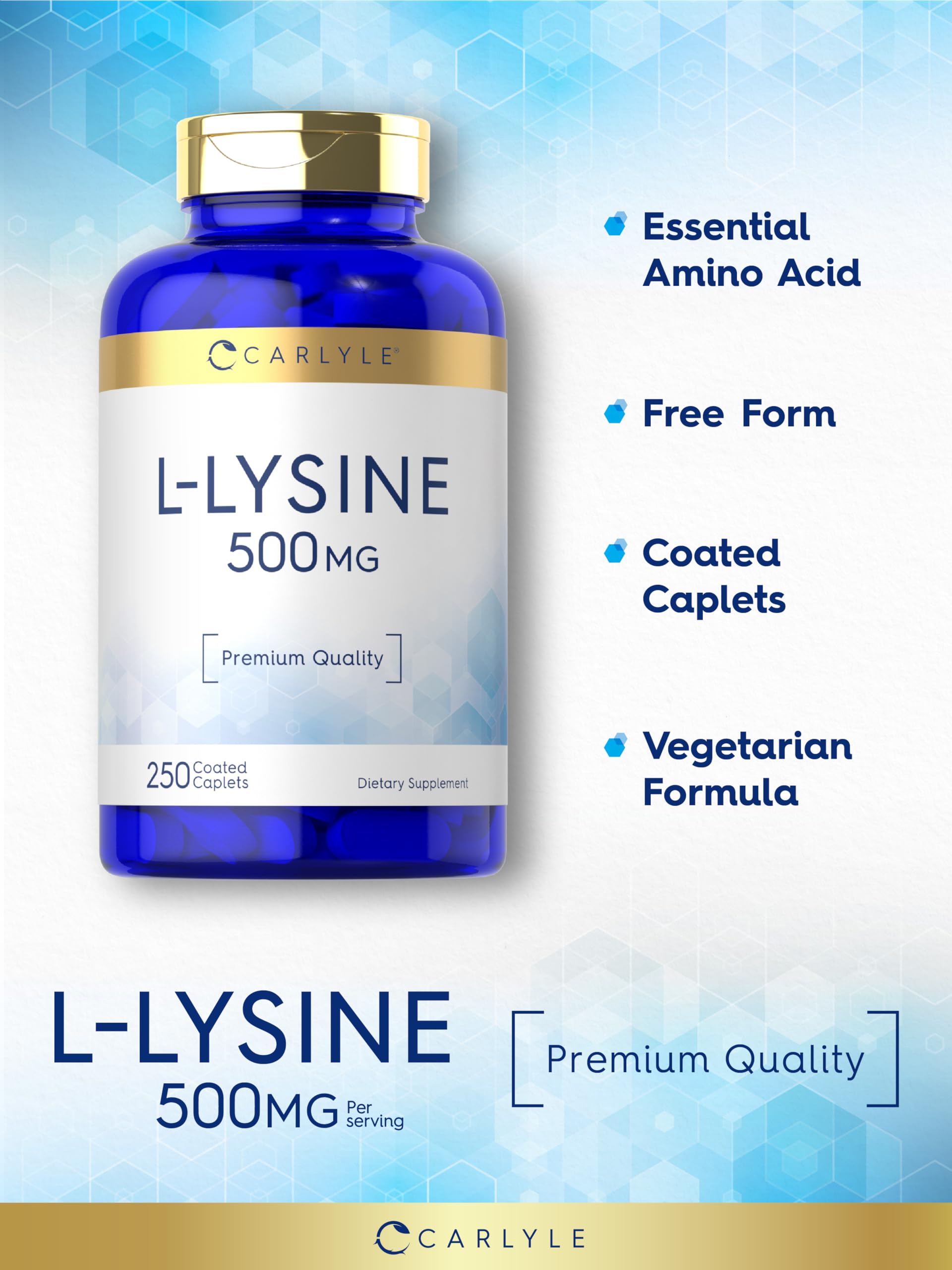 Foto 4 | Suplemento Carlyle L-lisina 500 Mg 250 Cápsulas - Venta Internacional.