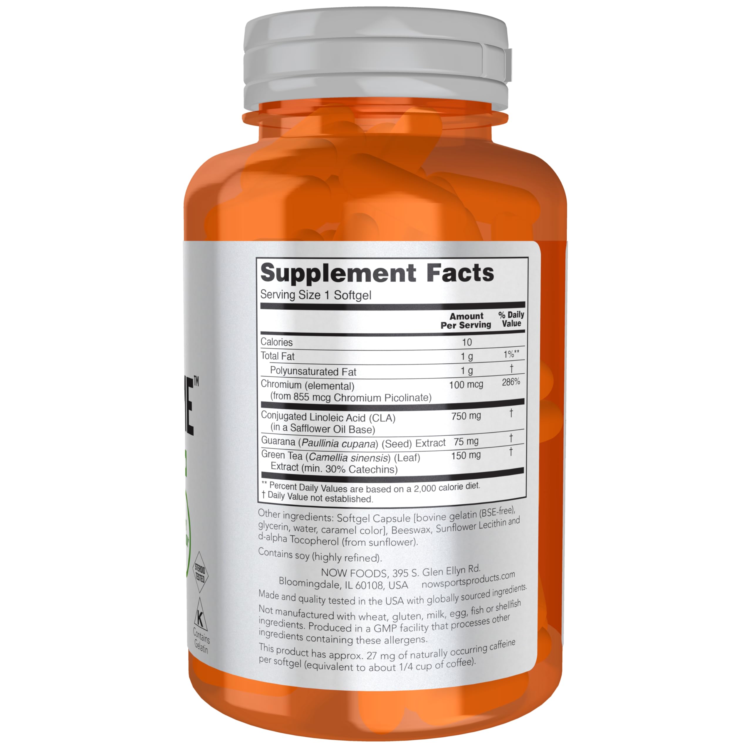 Foto 3 pulgar | Suplemento Now Sports Nutrition Cla Extreme 90 Cápsulas Blandas - Venta Internacional.