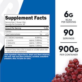 Foto 2 | Bcaa En Polvo Nutricost Sabor A Uva 90 Porciones 540 G - Venta Internacional.