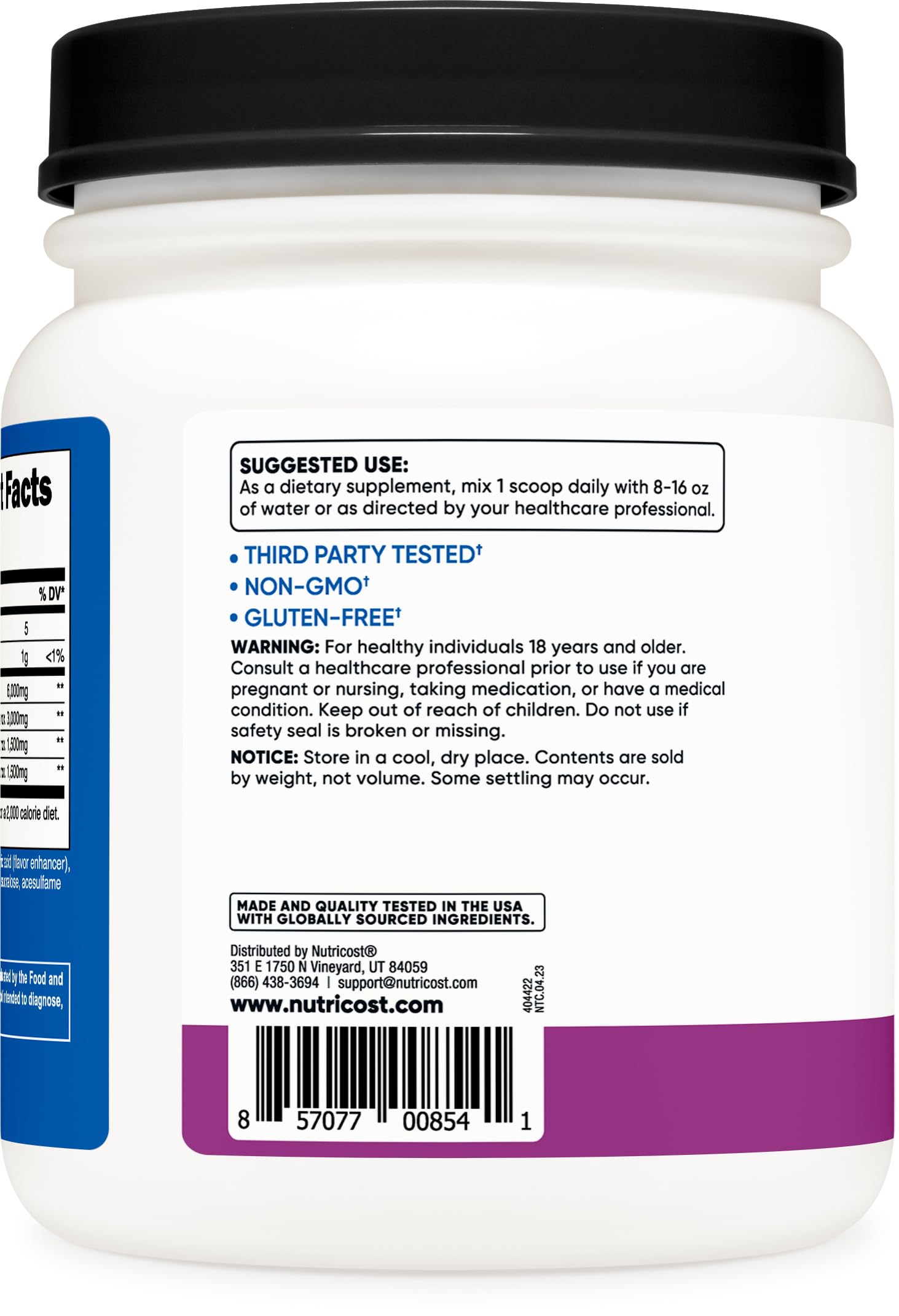 Foto 4 pulgar | Bcaa En Polvo Nutricost Sabor A Uva 90 Porciones 540 G - Venta Internacional.