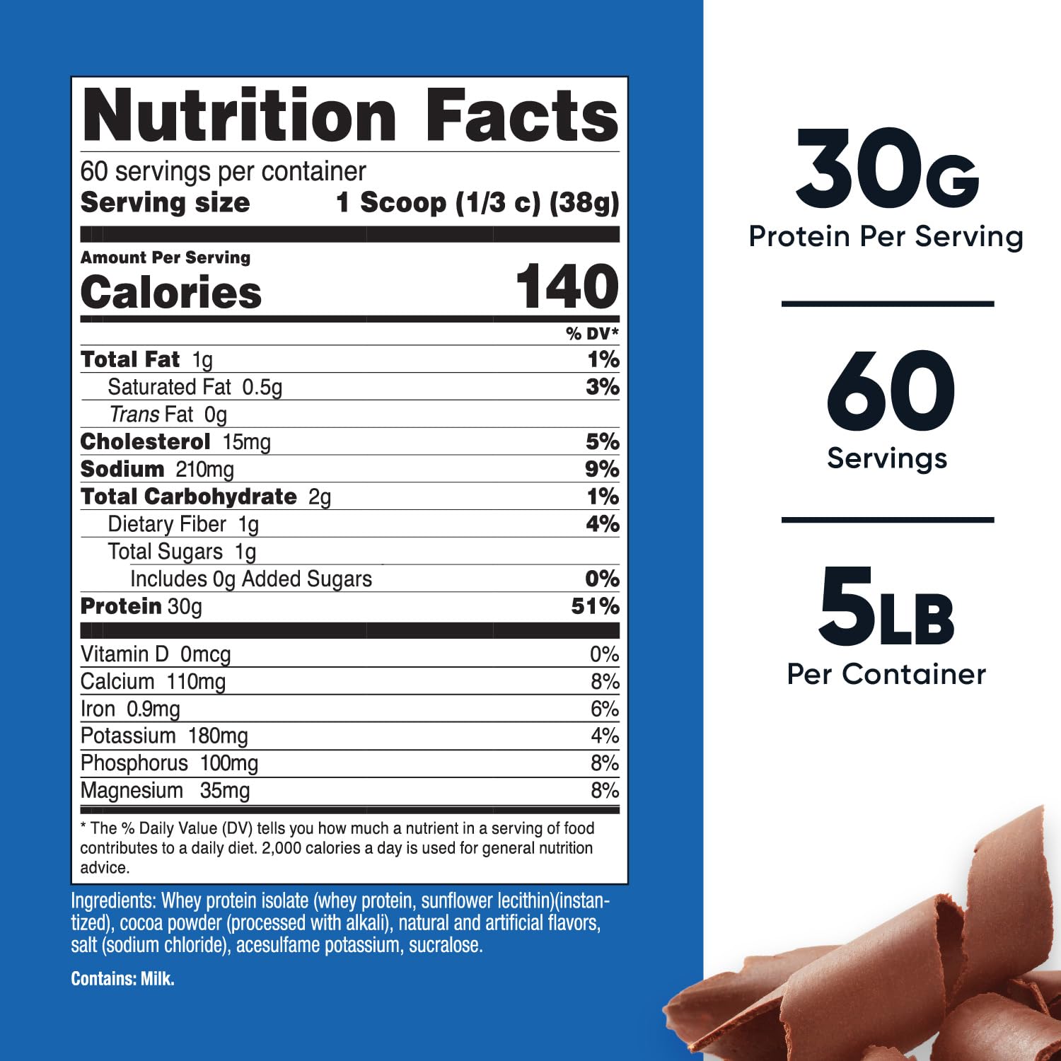 Foto 3 pulgar | Proteína En Polvo Nutricost Whey Protein Isolate Chocolate Con Leche - Venta Internacional.