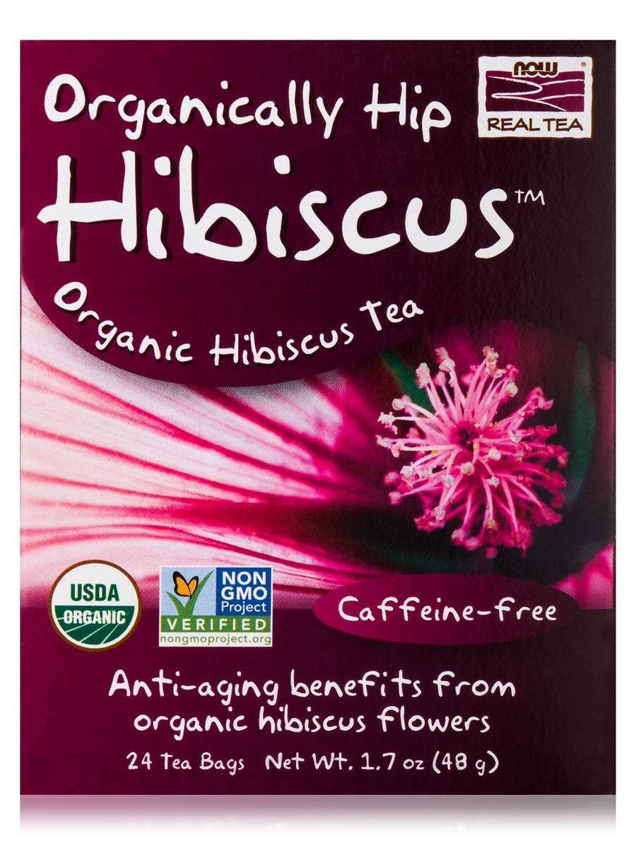 Foto 3 pulgar | 24 Bolsas De Tea Now Foods Organic Hip Hibiscus Sin Cafeína - Venta Internacional.