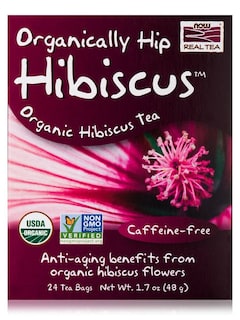 Foto 2 | 24 Bolsas De Tea Now Foods Organic Hip Hibiscus Sin Cafeína - Venta Internacional.