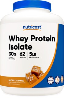 Foto 1 | Proteína En Polvo Nutricost Whey Protein Isolate, Caramelo Salado, 2,27 Kg - Venta Internacional.