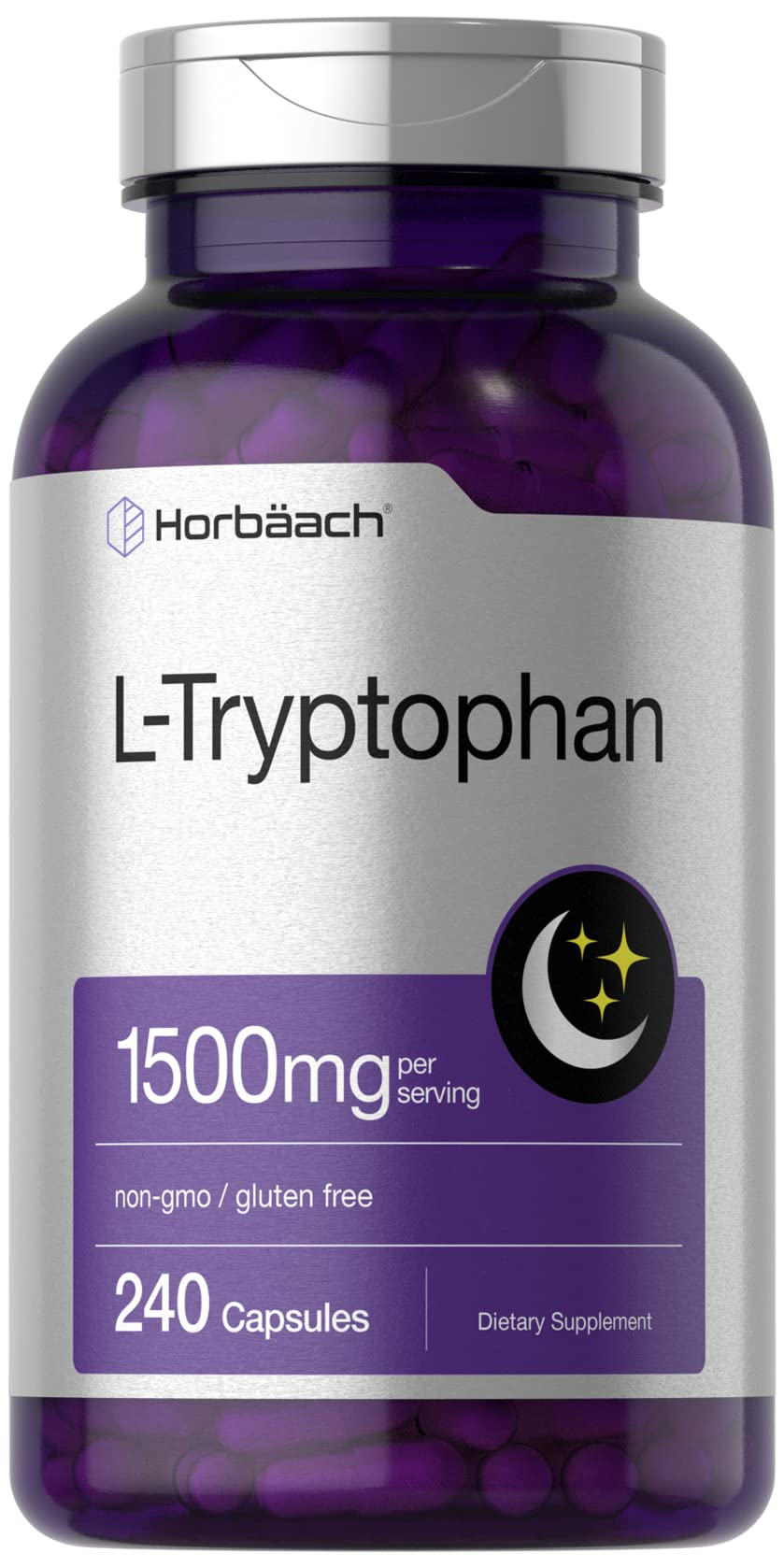 Foto 2 pulgar | Suplemento Horbäach L-triptófano 1500 Mg 240 Cápsulas - Venta Internacional.