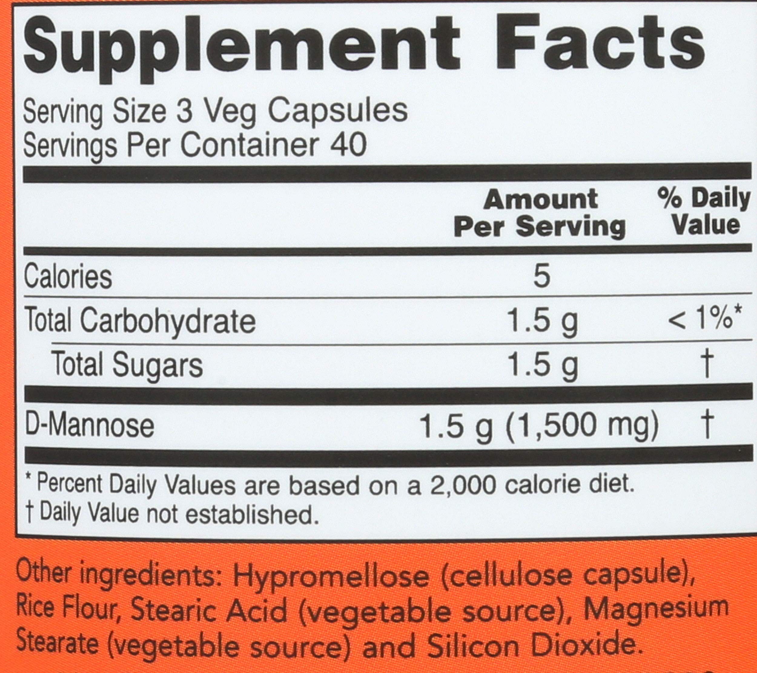 Foto 5 pulgar | Supplement Now Foods D-manosa 500 Mg 120 Cápsulas (paquete De 3) - Venta Internacional.