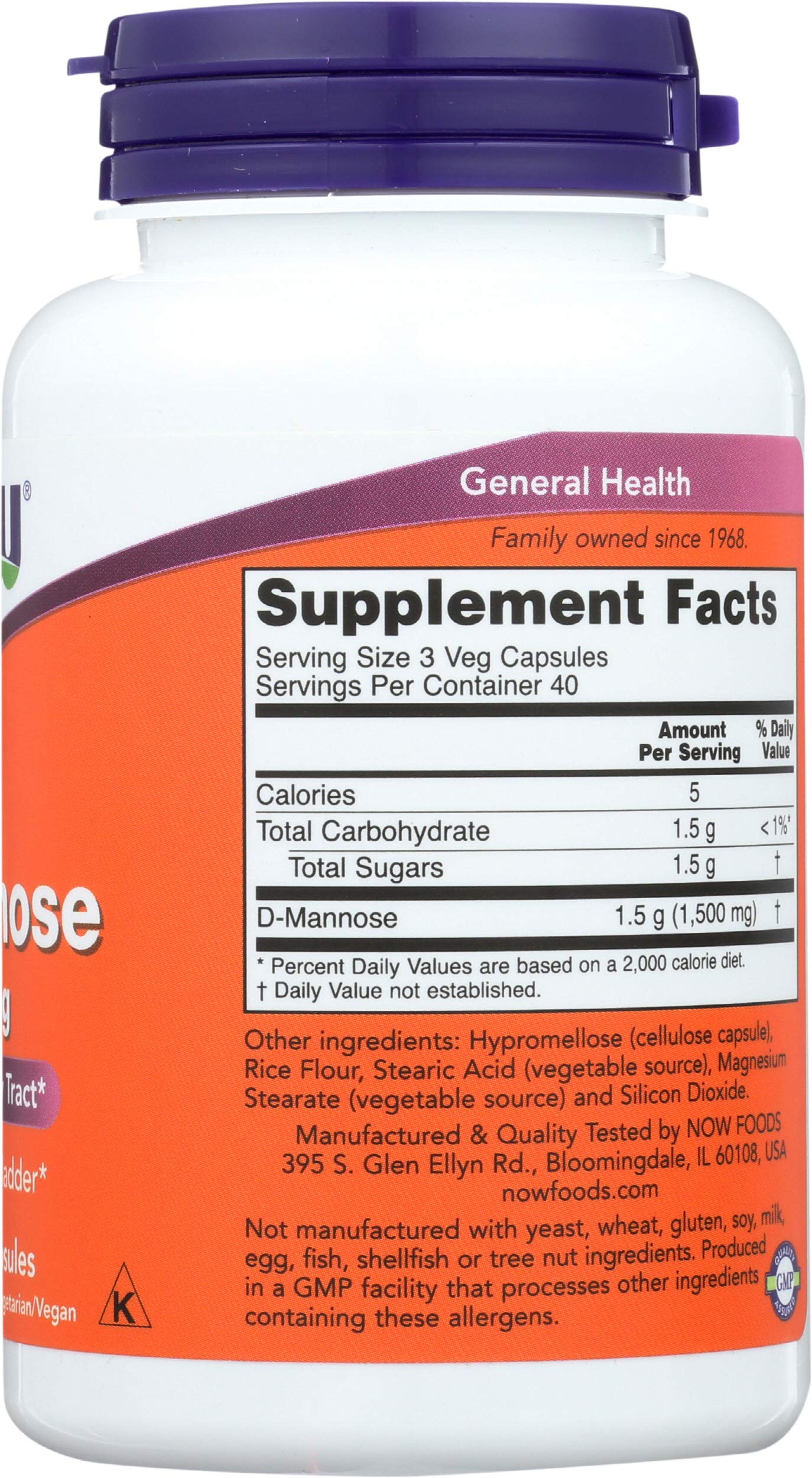 Foto 7 pulgar | Supplement Now Foods D-manosa 500 Mg 120 Cápsulas (paquete De 3) - Venta Internacional.