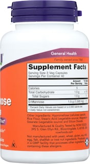 Foto 6 | Supplement Now Foods D-manosa 500 Mg 120 Cápsulas (paquete De 3) - Venta Internacional.