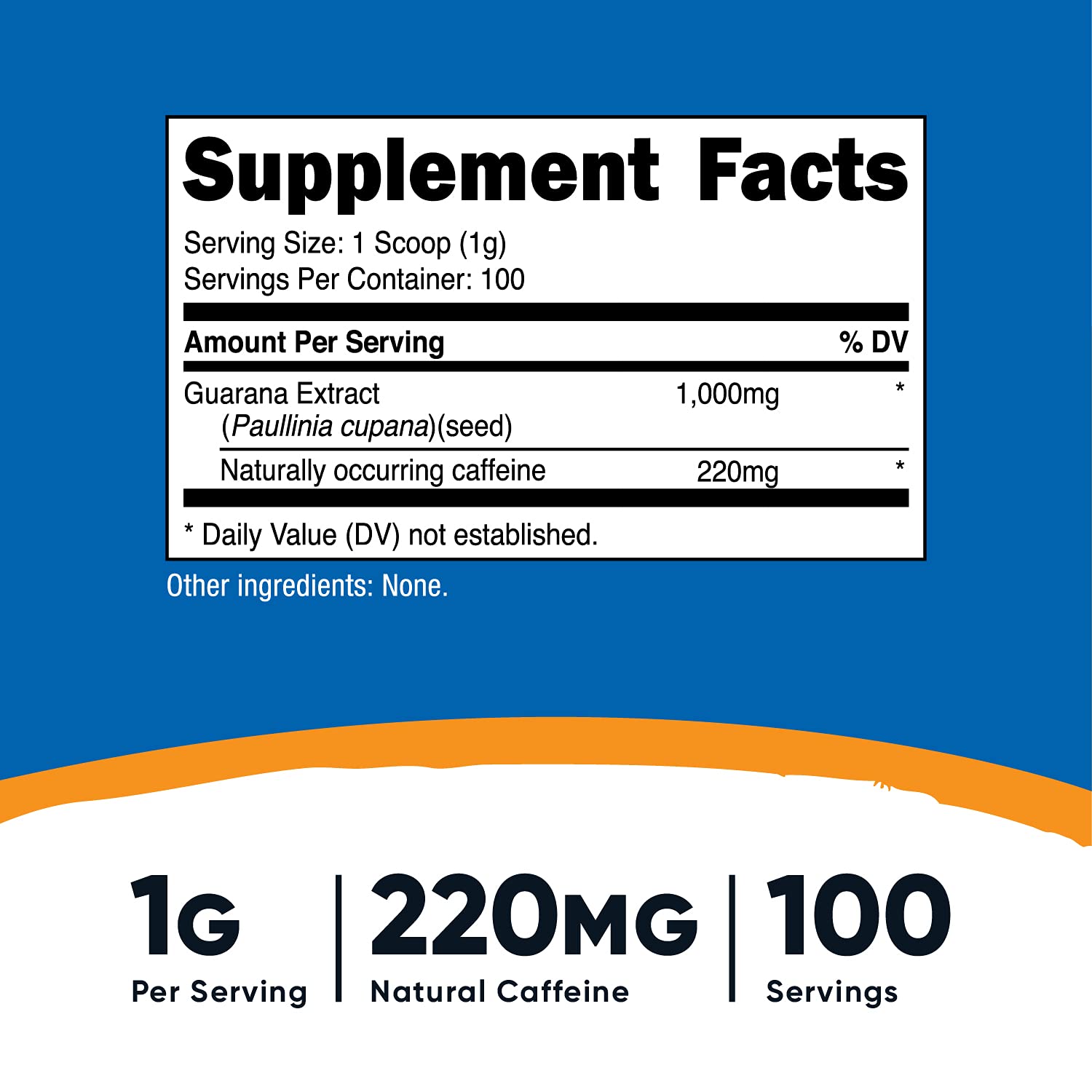 Foto 3 pulgar | Suplemento Nutricost De Extracto De Guaraná En Polvo 100 G Con Cafeína - Venta Internacional.