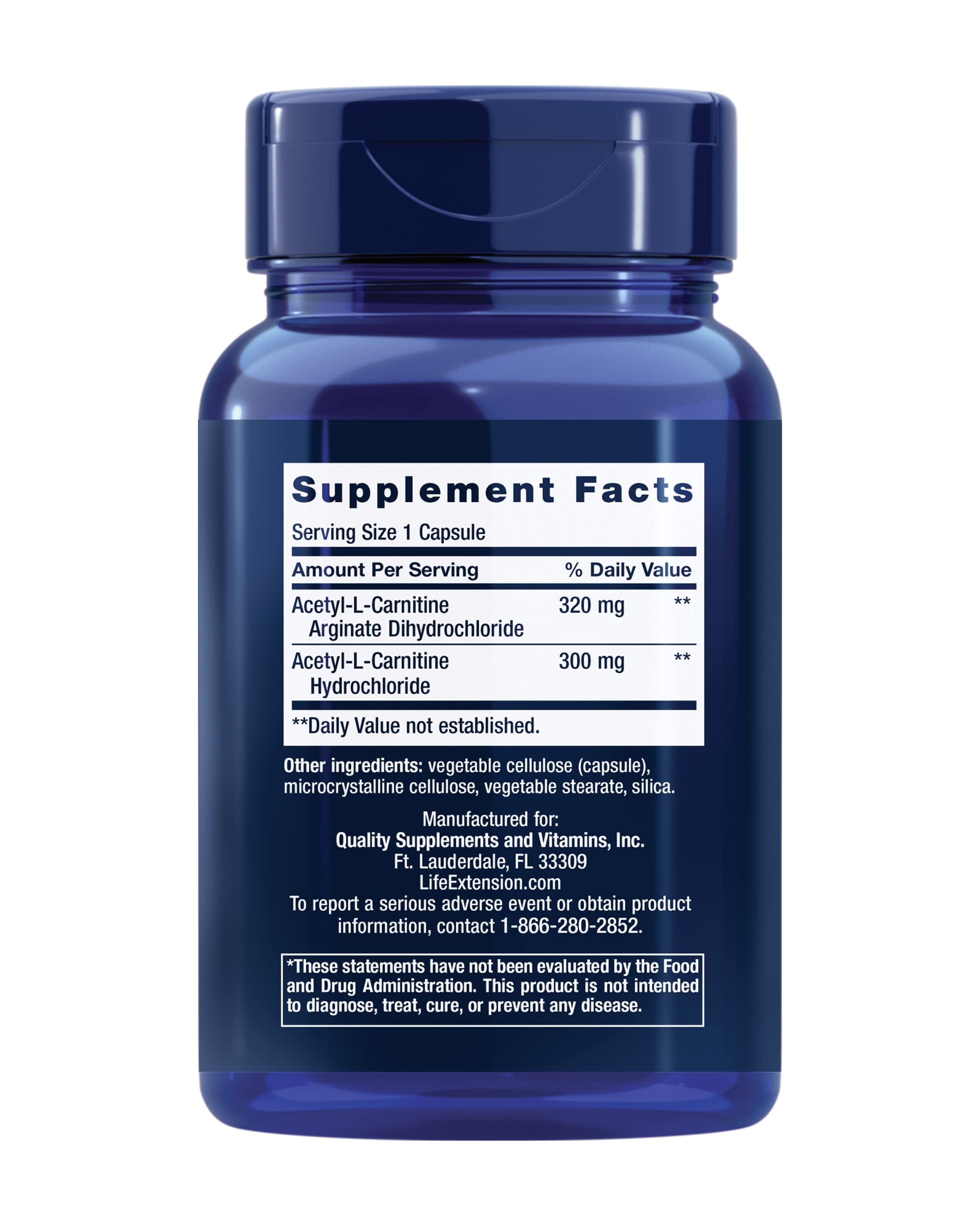 Foto 2 | Supplement Life Extension Acetil-l-carnitina Arginato 90 Cápsulas - Venta Internacional.