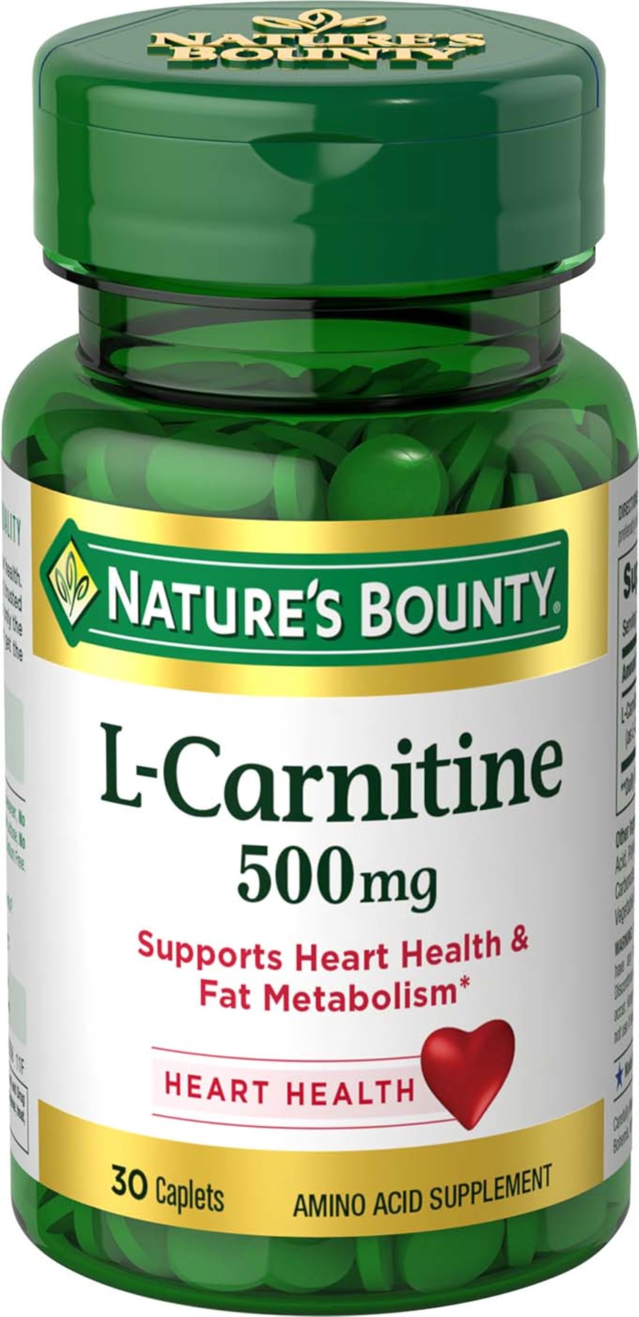Foto 2 pulgar | Suplemento Nature's Bounty L-carnitina 500 Mg 30 Comprimidos - Venta Internacional.