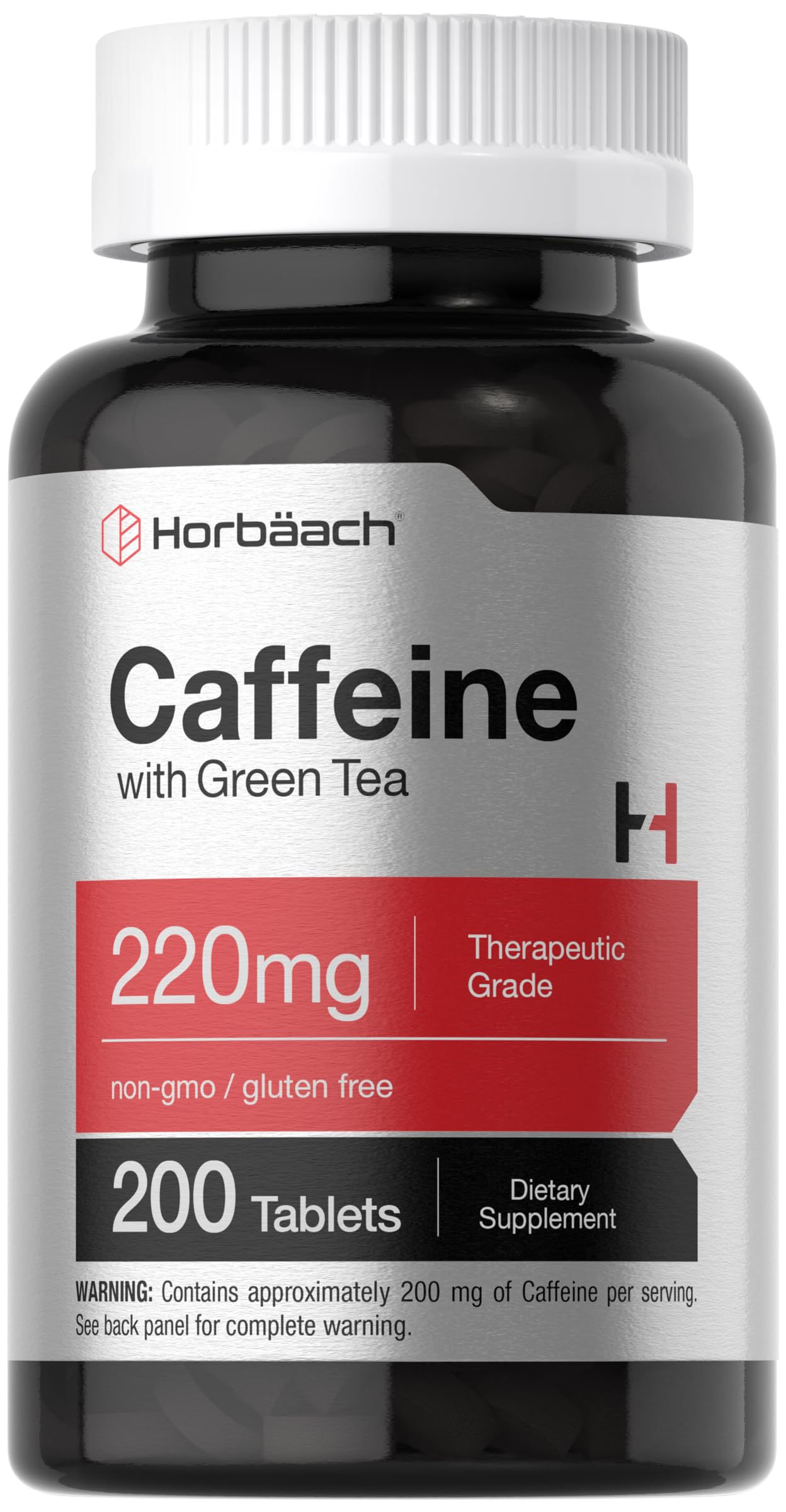 Foto 2 pulgar | Suplemento Horbaach En Píldoras De Cafeína 200 Mg Con Té Verde 200 Tabletas - Venta Internacional.