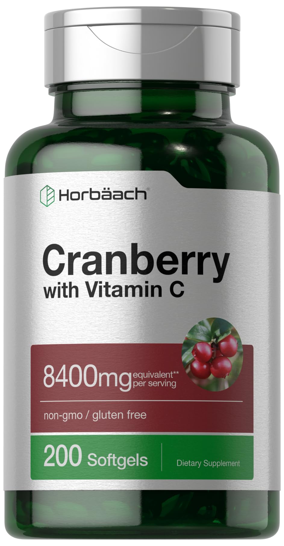 Foto 2 pulgar | Suplemento Horbäach Cranberry Pills 8400 Mg Con Vitamina C - Venta Internacional.
