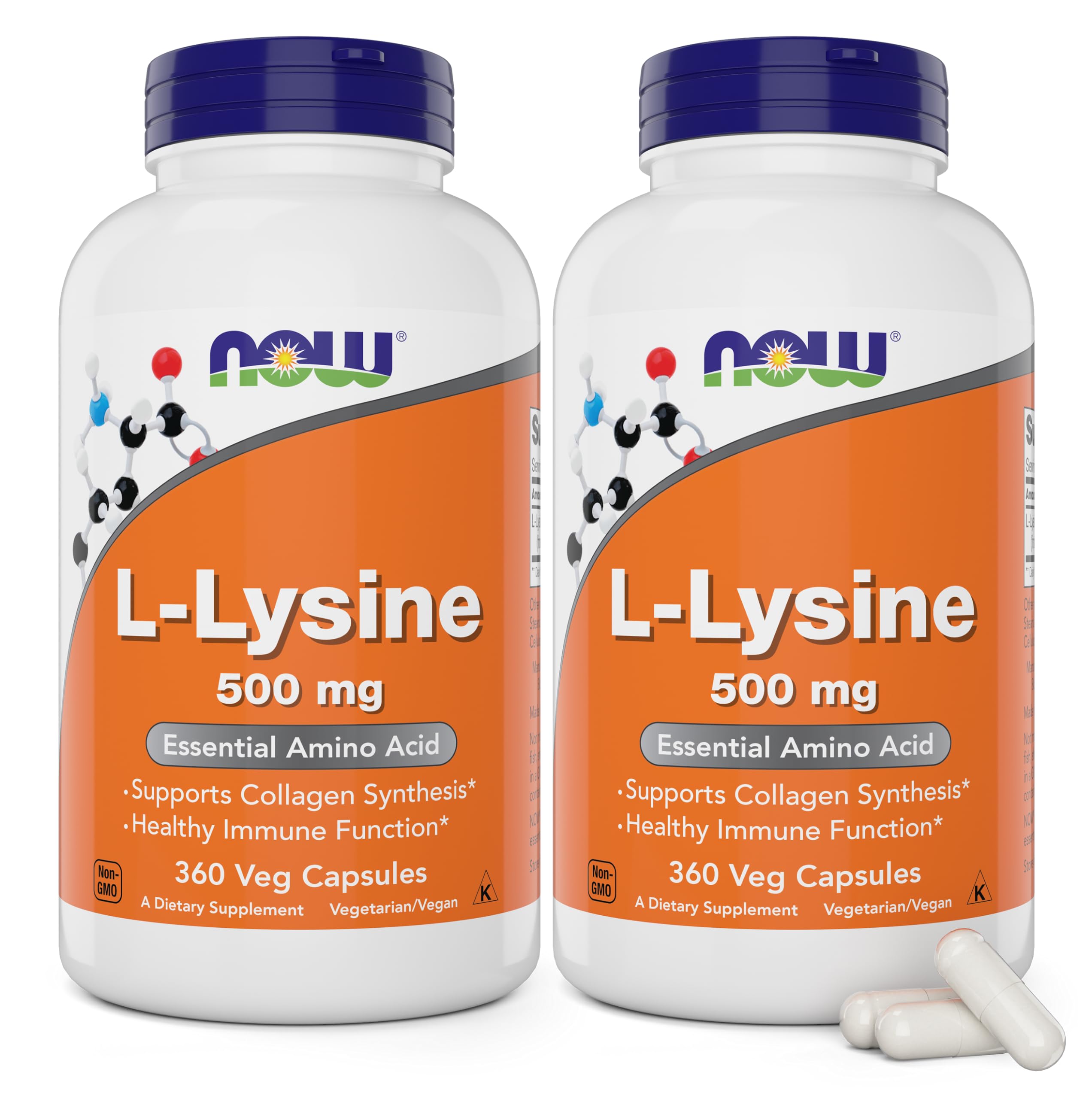Foto 2 pulgar | Supplement Now L-lisina 500 Mg 360 Cápsulas (paquete De 2) - Venta Internacional.