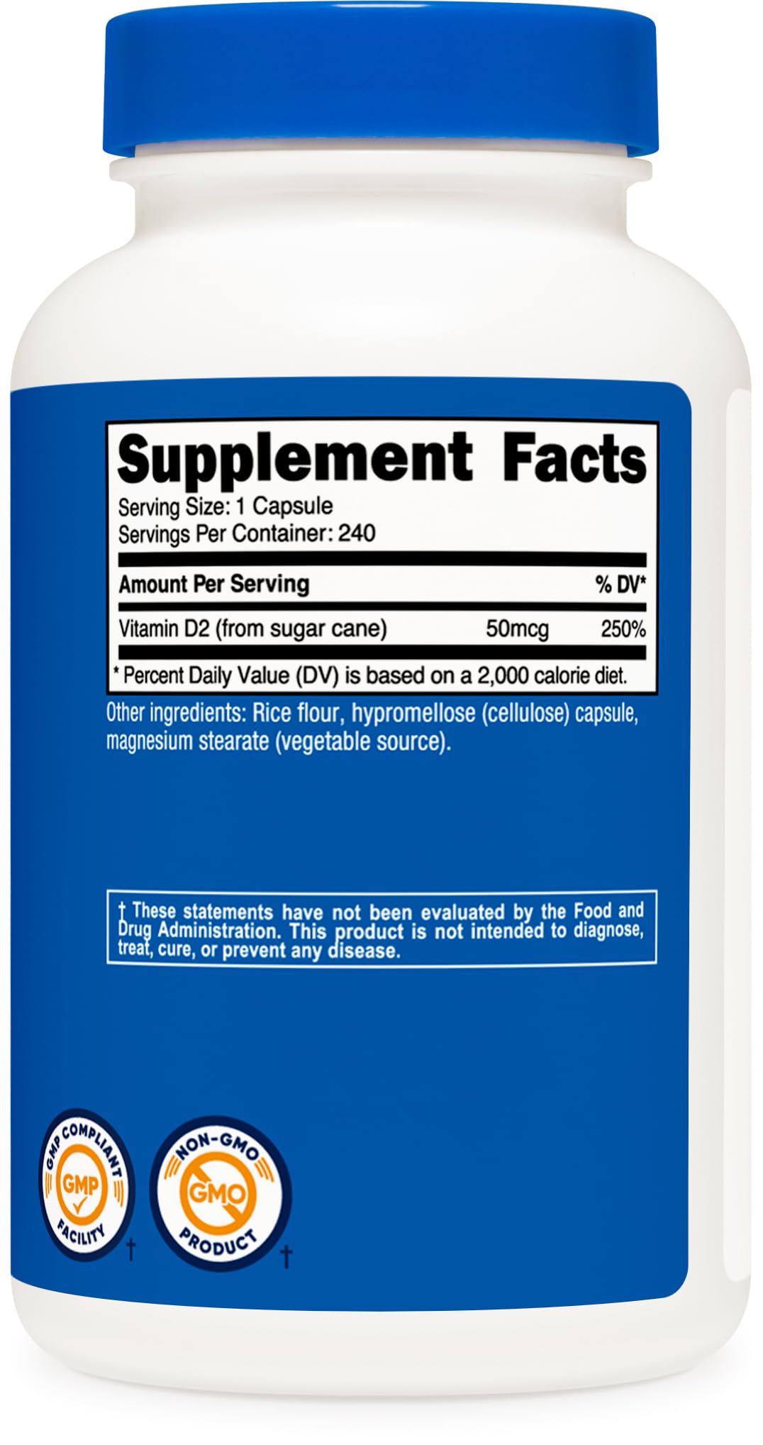 Foto 5 | Suplemento Nutricost De Vitamina D2 2000 Ui 240 Cápsulas - Venta Internacional.