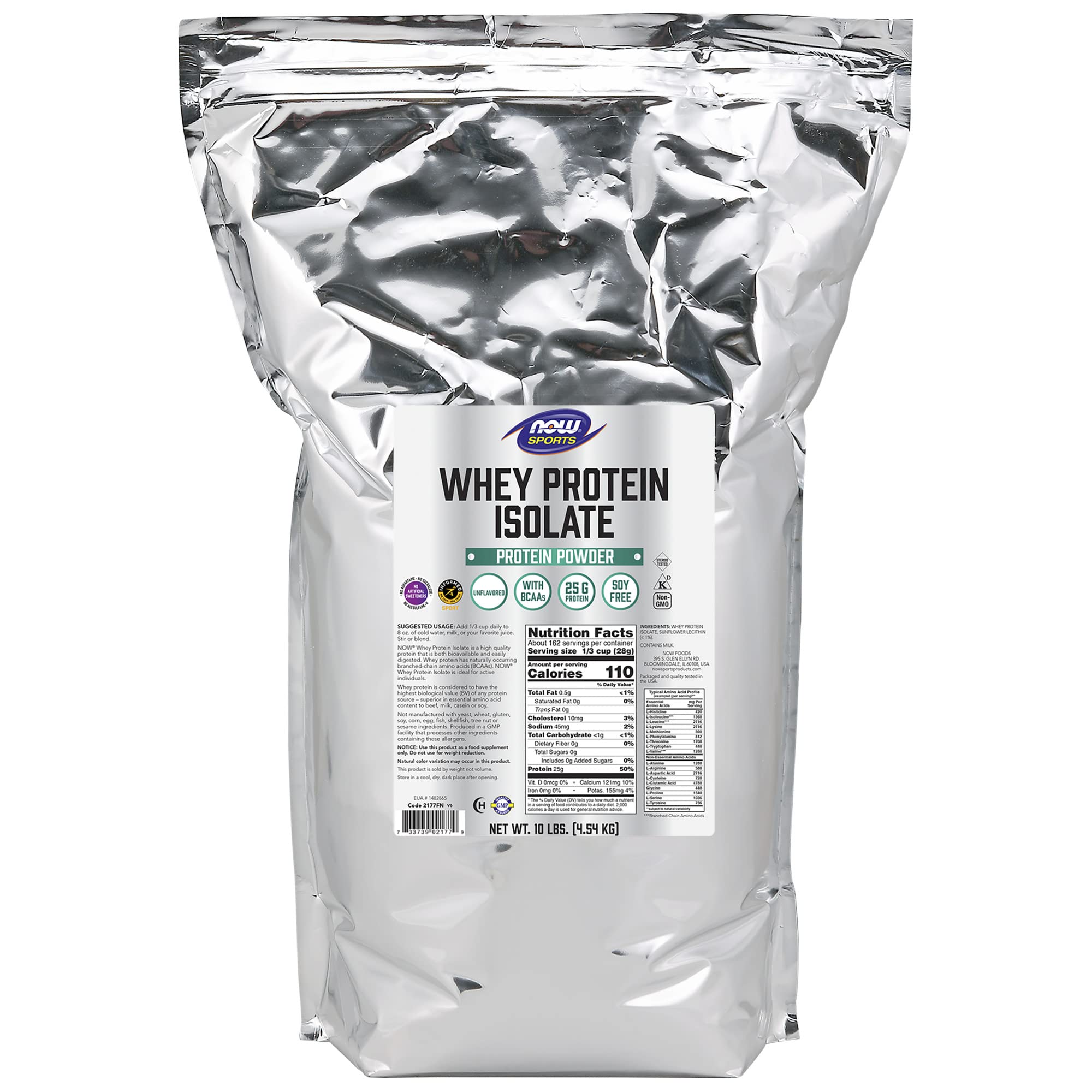 Foto 2 pulgar | Protein Powder Now Sports Nutrition Whey Isolate, 10 Kg, Sin Sabor - Venta Internacional.