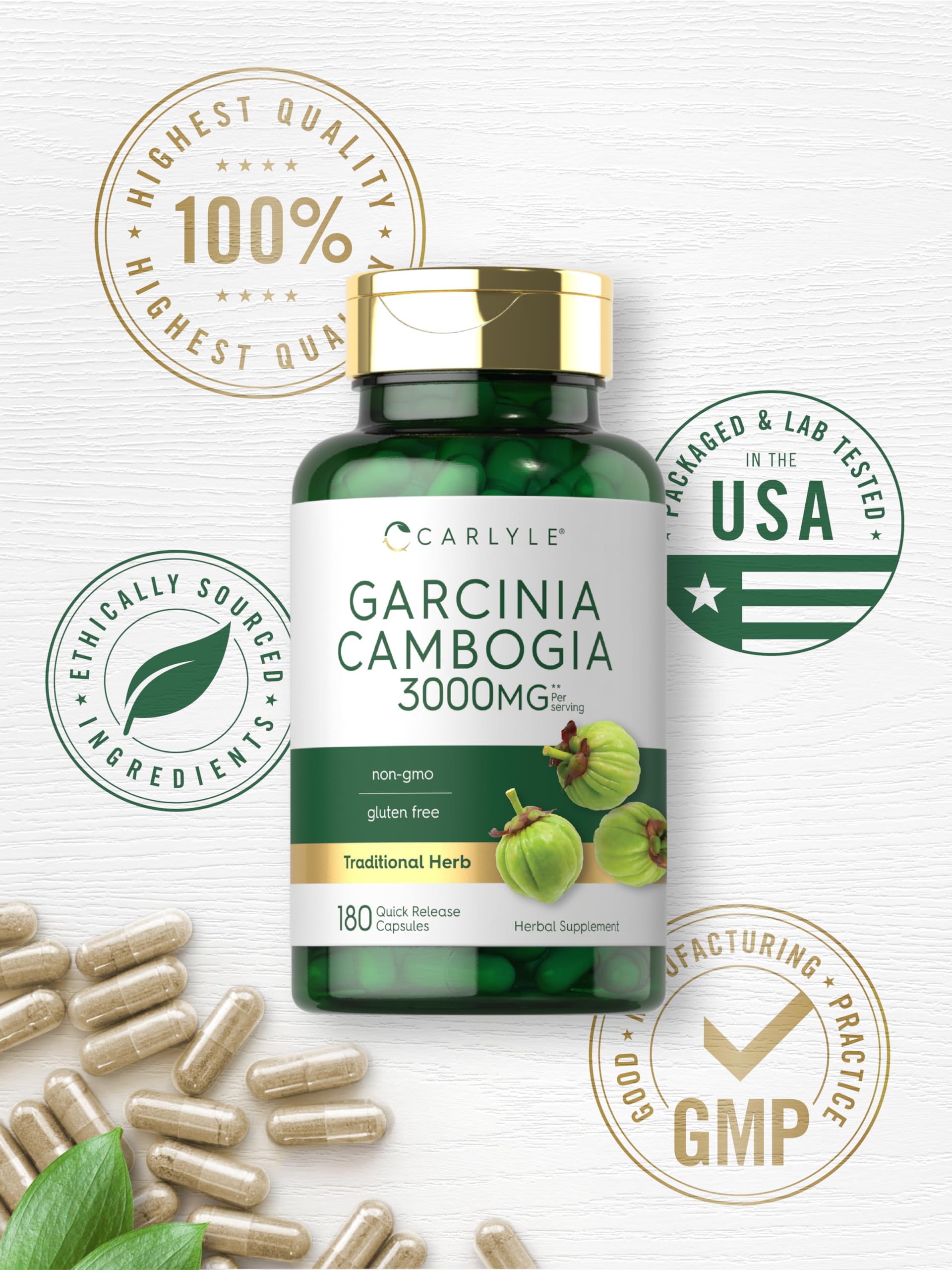 Foto 7 pulgar | Suplemento Carlyle Garcinia Cambogia 3000 Mg 180 Cápsulas - Venta Internacional.