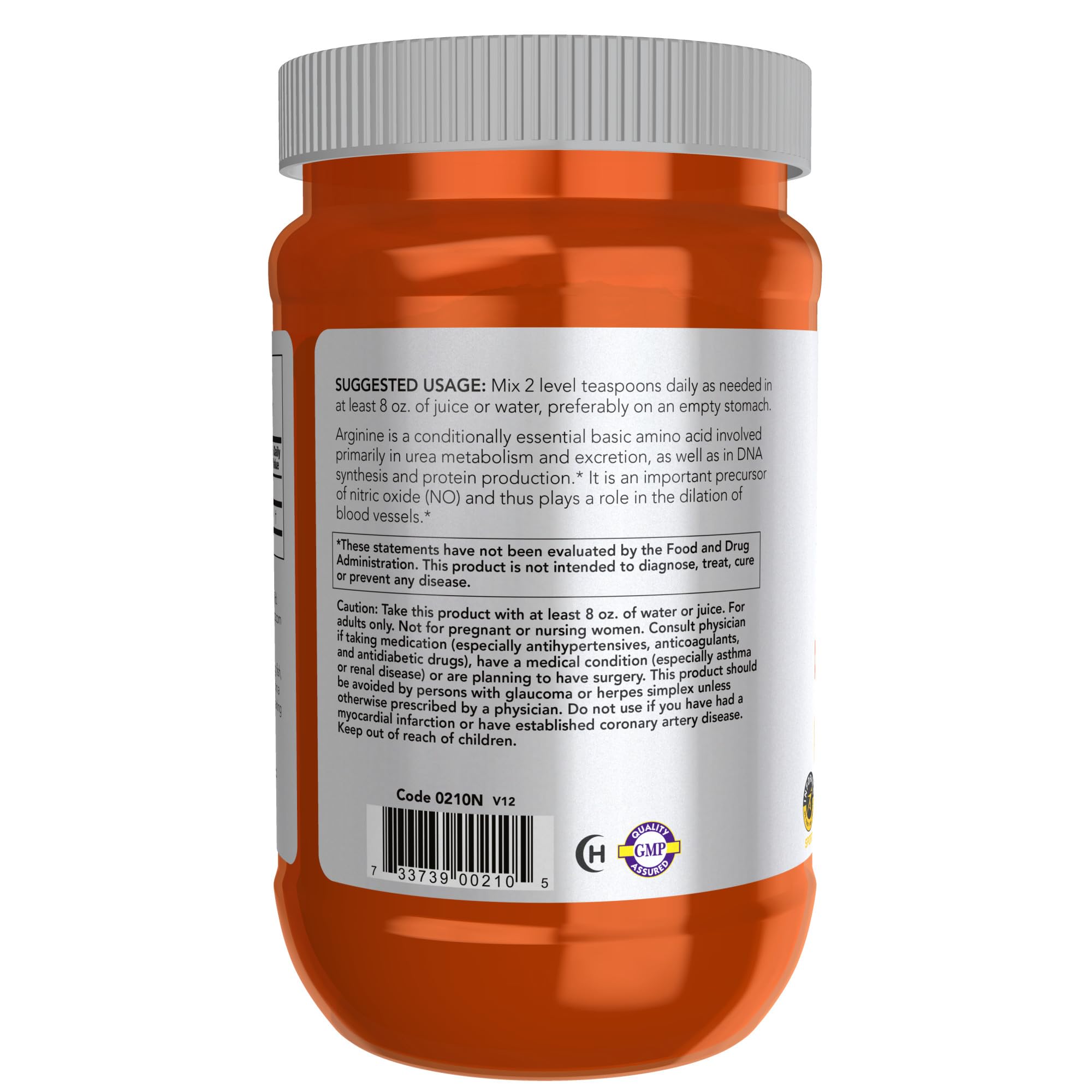 Foto 4 pulgar | Suplemento Now Sports Nutrition L-arginina En Polvo, 454 G - Venta Internacional.