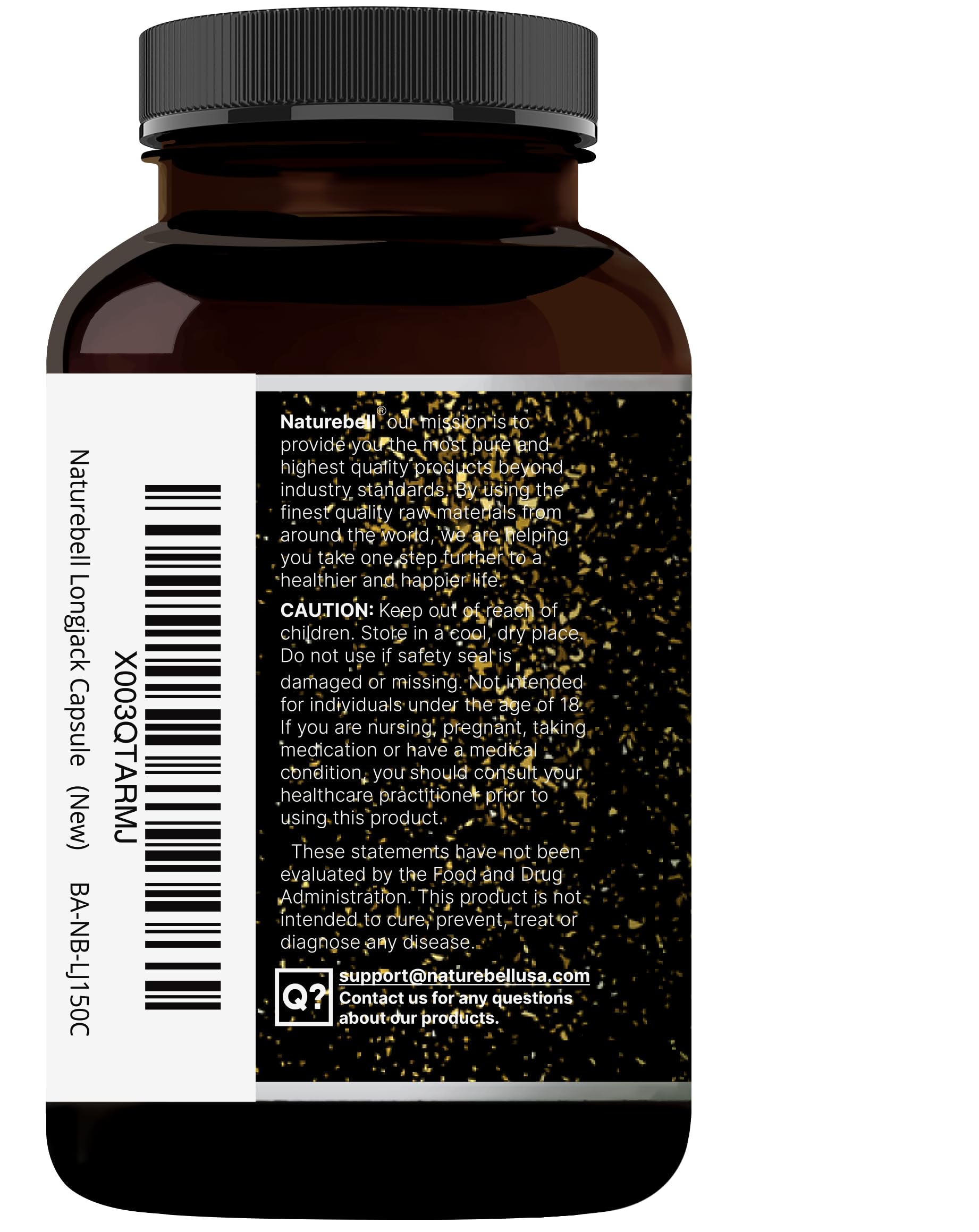 Foto 4 pulgar | Suplemento Naturebell Tongkat Ali 200:1 Extracto 2000 Mg 150 Cápsulas - Venta Internacional.