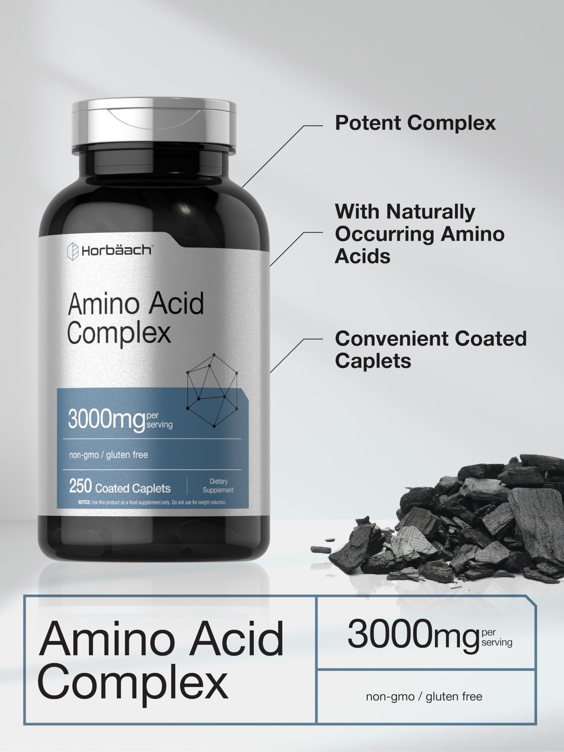Foto 4 pulgar | Suplemento Horbäach Aminoacid Complex 3000 Mg 250 Cápsulas - Venta Internacional.