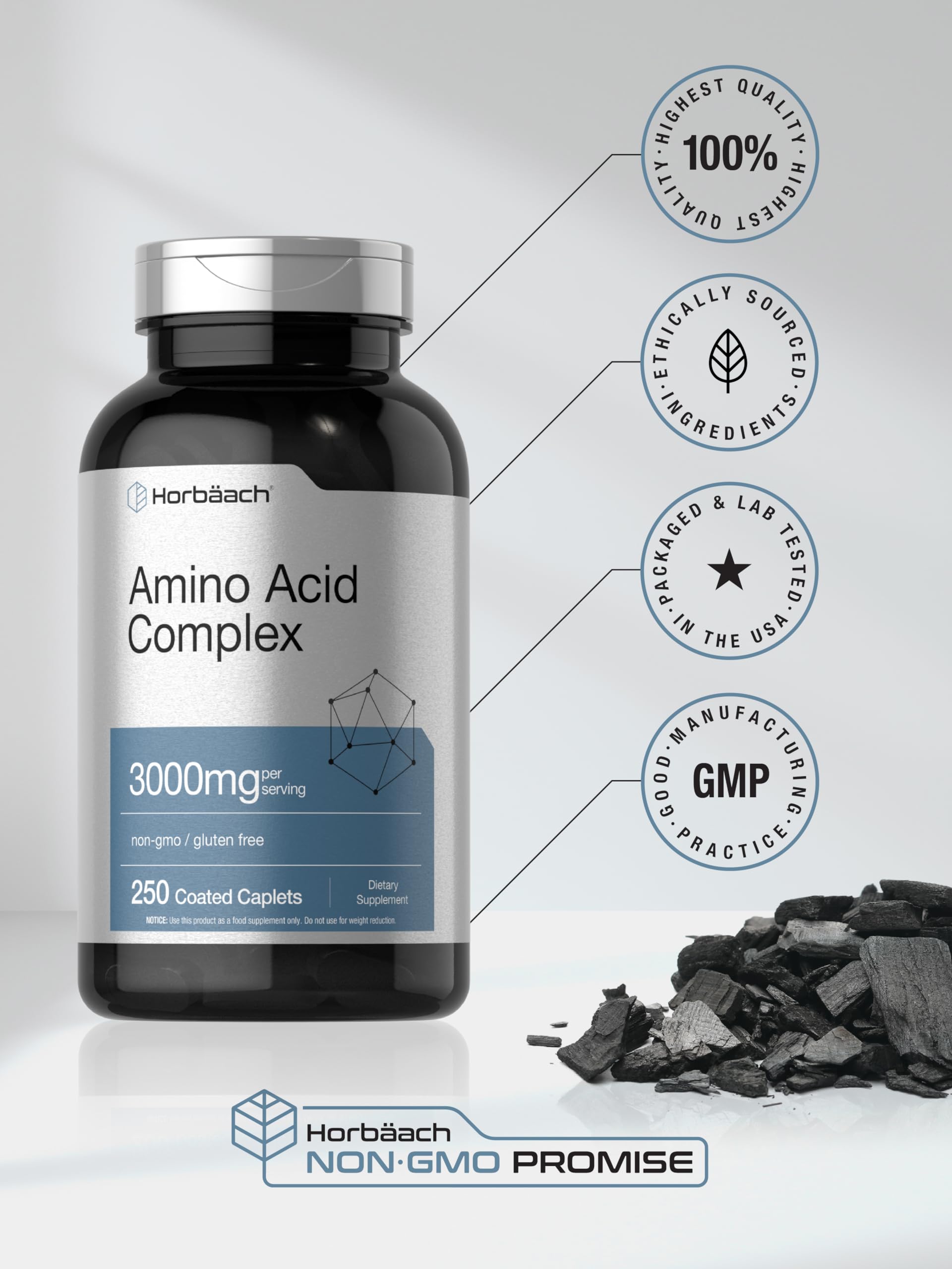Foto 6 pulgar | Suplemento Horbäach Aminoacid Complex 3000 Mg 250 Cápsulas - Venta Internacional.