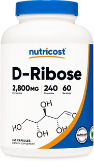 Foto 1 | Suplemento Nutricost D-ribose 700 Mg (2800 Mg/porción), 240 Cápsulas - Venta Internacional.