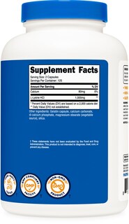 Foto 5 | Suplemento Nutricost L-lisina 1000 Mg 250 Cápsulas Sin Gluten - Venta Internacional.