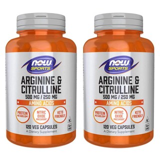 Foto 1 | Supplement Now Foods Arginina Y Citrulina 500/250 Mg, 120 Cápsulas (paquete De 2) - Venta Internacional.