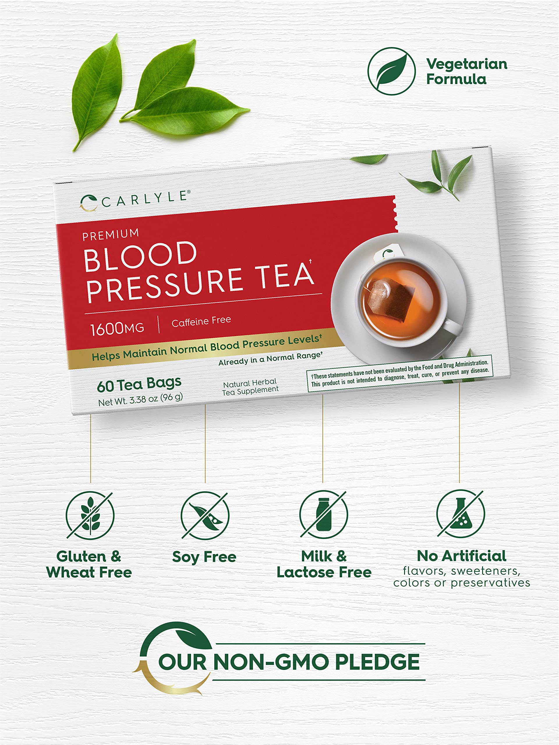 Foto 5 pulgar | Té De Hierbas Carlyle Blood Pressure 60 Bolsitas De Té Con Hibisco - Venta Internacional.