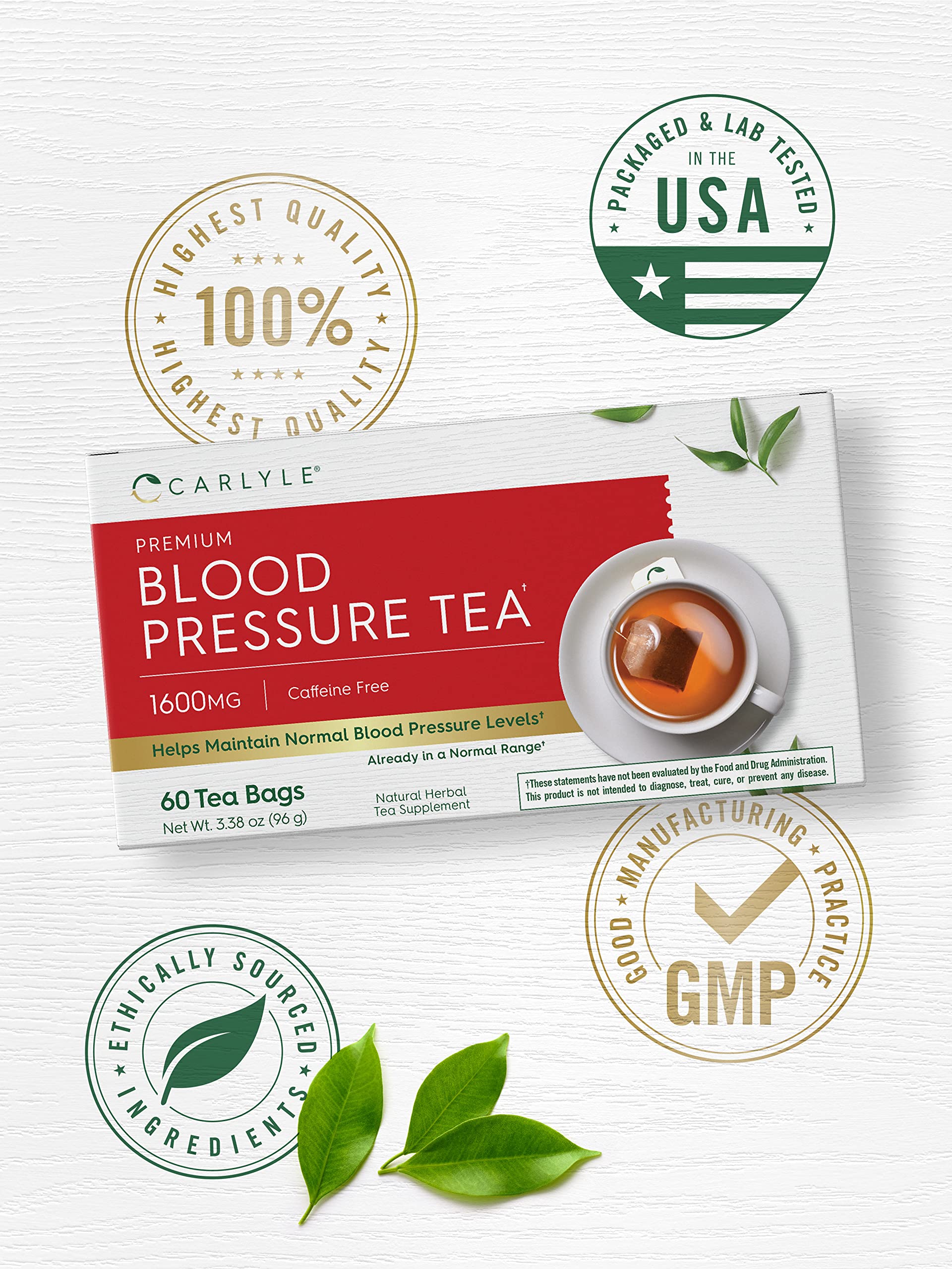 Foto 5 | Té De Hierbas Carlyle Blood Pressure 60 Bolsitas De Té Con Hibisco - Venta Internacional.