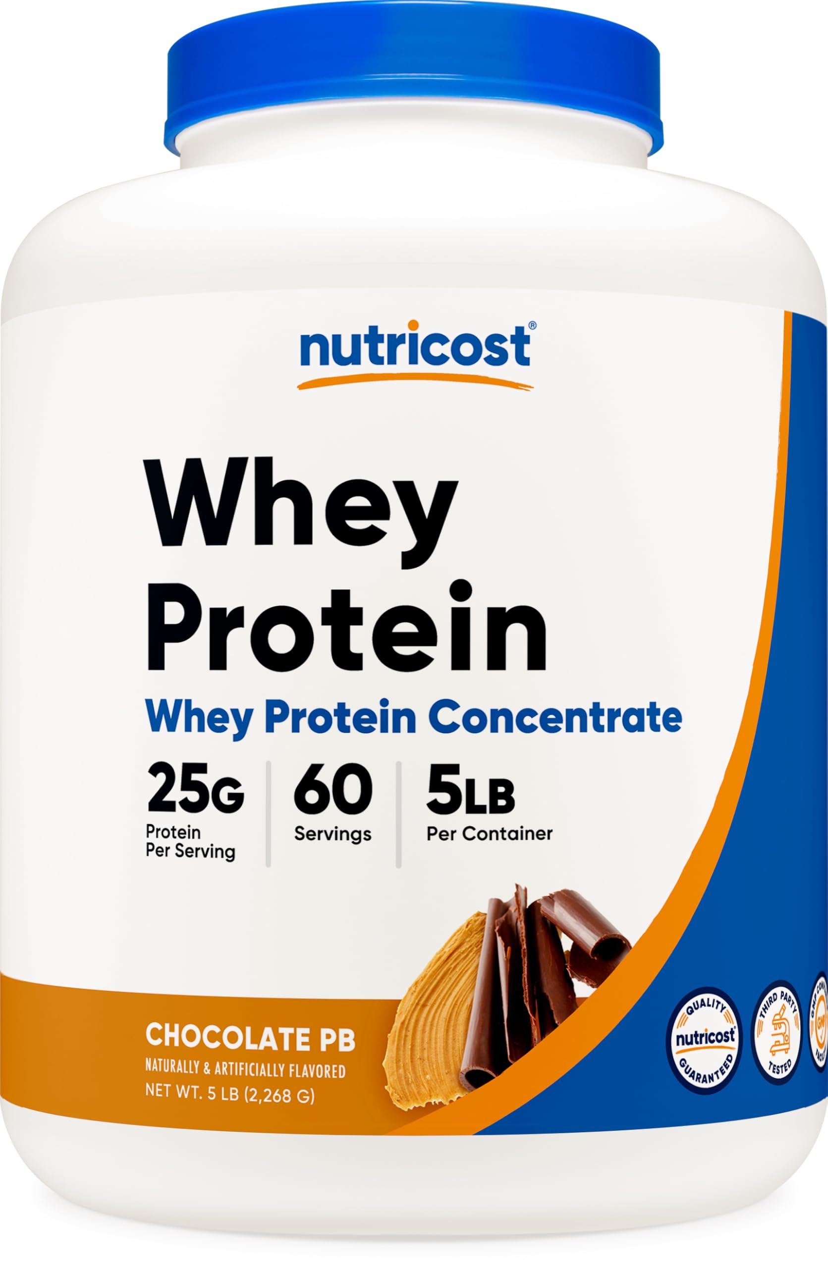 Foto 1 | Concentrado De Proteína De Suero Nutricost, Chocolate Y Mantequilla De Cacahuete, 2,27 Kg - Venta Internacional.