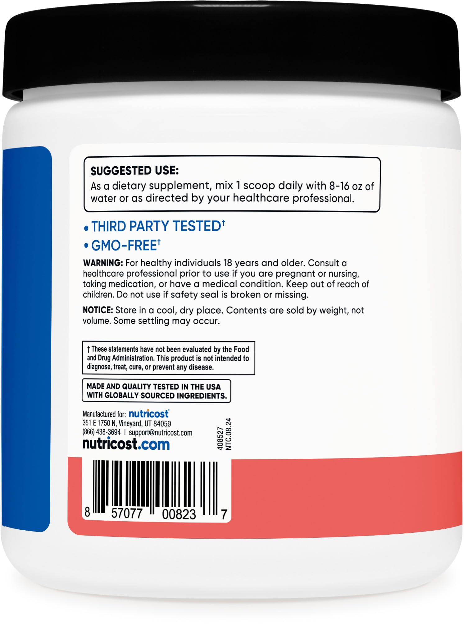 Foto 5 pulgar | Bcaa En Polvo Nutricost Sabor Sandía 30 Porciones 180 G - Venta Internacional.