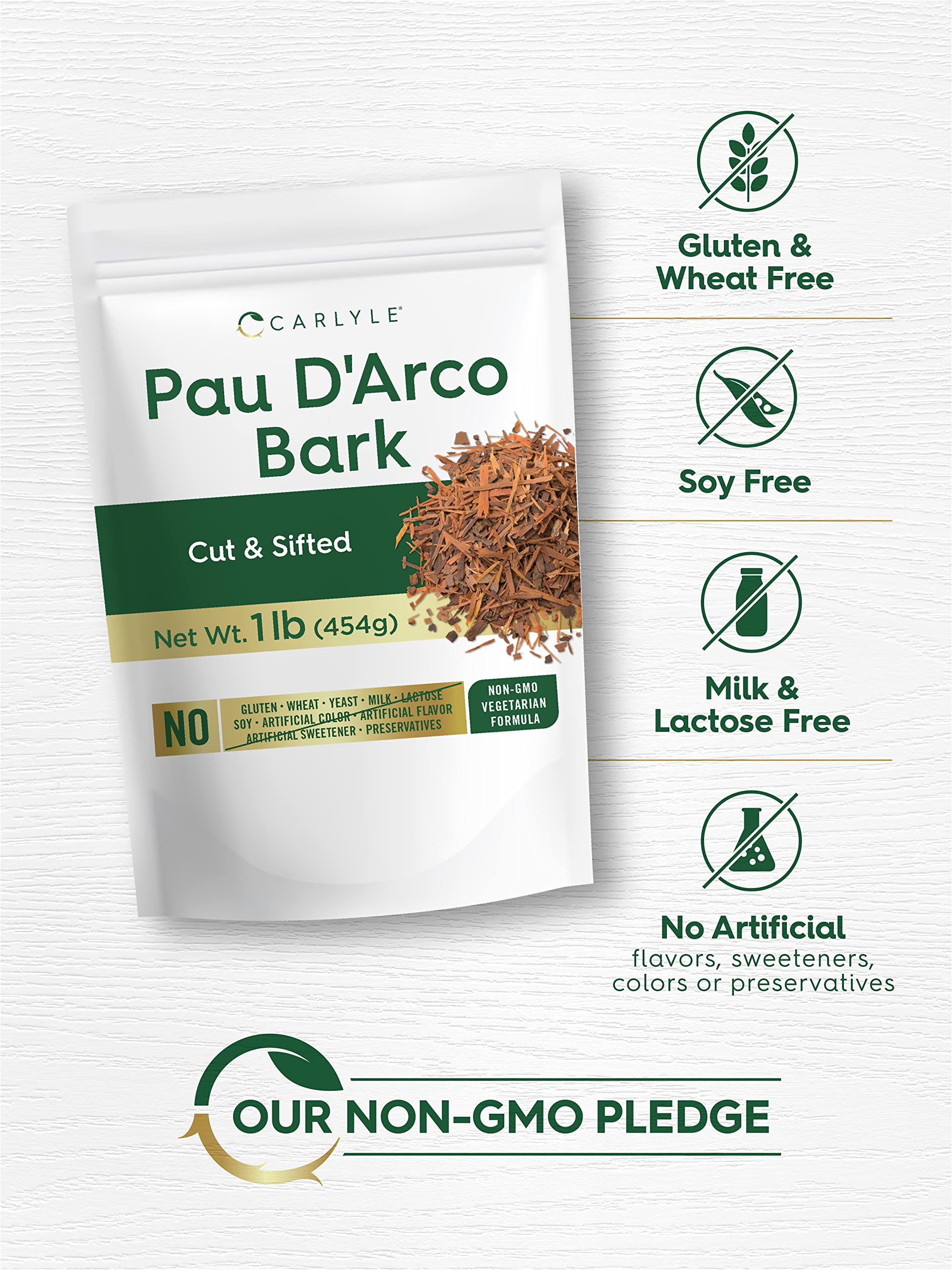 Foto 4 pulgar | Té De Hierbas Carlyle Pau D'arco Bark, Bolsa De 454 G | Vegetariano - Venta Internacional.