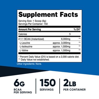 Foto 2 | Bcaa En Polvo Nutricost 2:1:1 150 Porciones Sin Sabor - Venta Internacional.