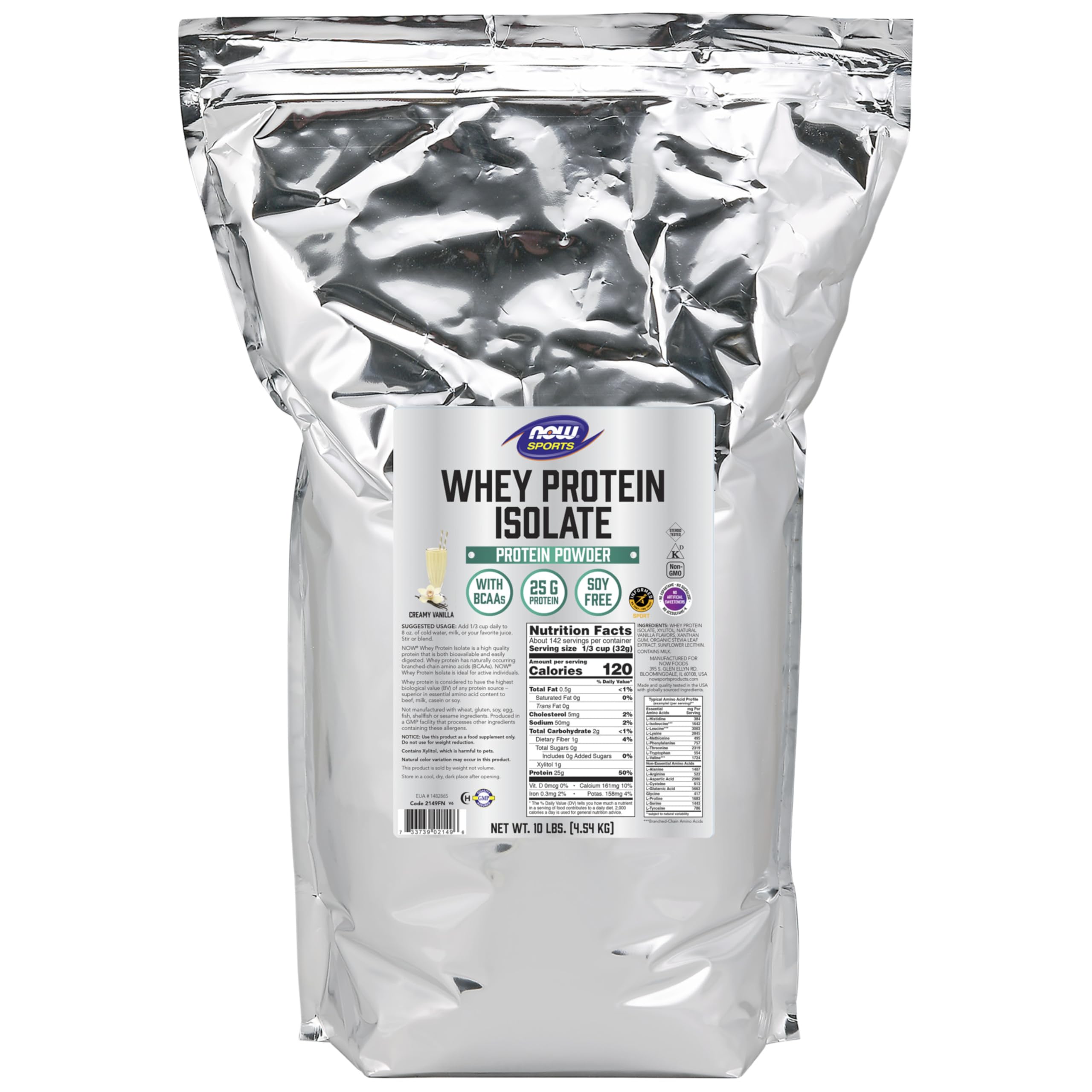 Foto 3 pulgar | Proteína En Polvo Now Sports Nutrition Whey Isolate, 4,54 Kg, Vainilla - Venta Internacional.