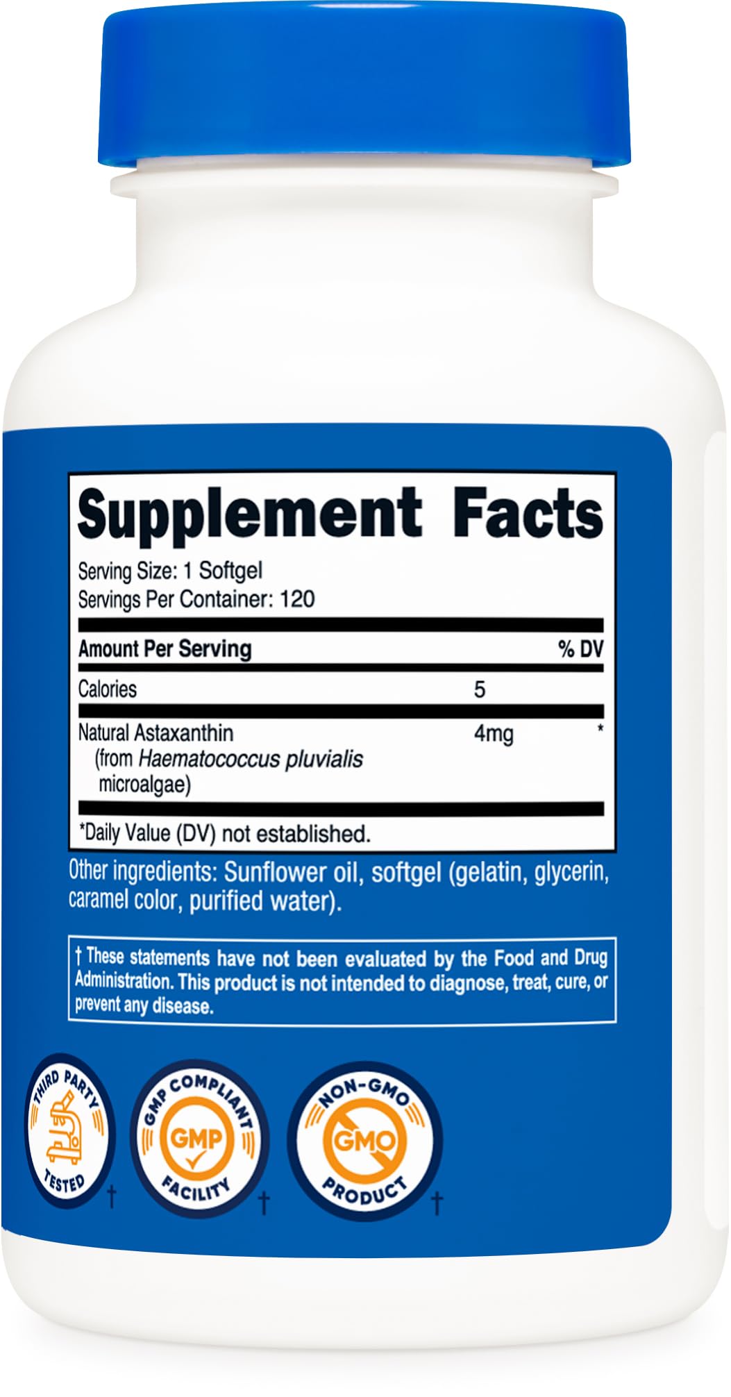Foto 6 pulgar | Suplemento Nutricost De Astaxantina, 4 Mg, 120 Cápsulas Blandas - Venta Internacional.