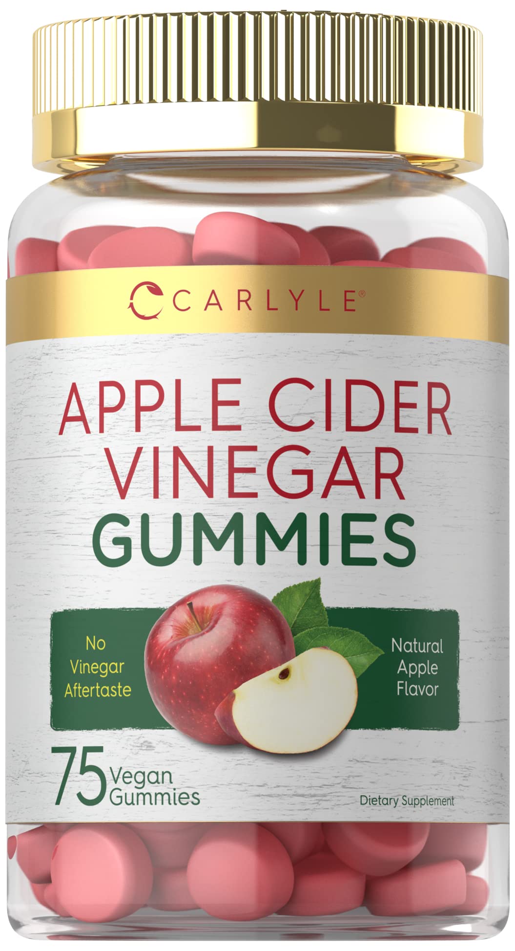 Foto 1 | Gomitas Veganas De Vinagre De Sidra De Manzana Supplement Carlyle, 75 Unidades - Venta Internacional.