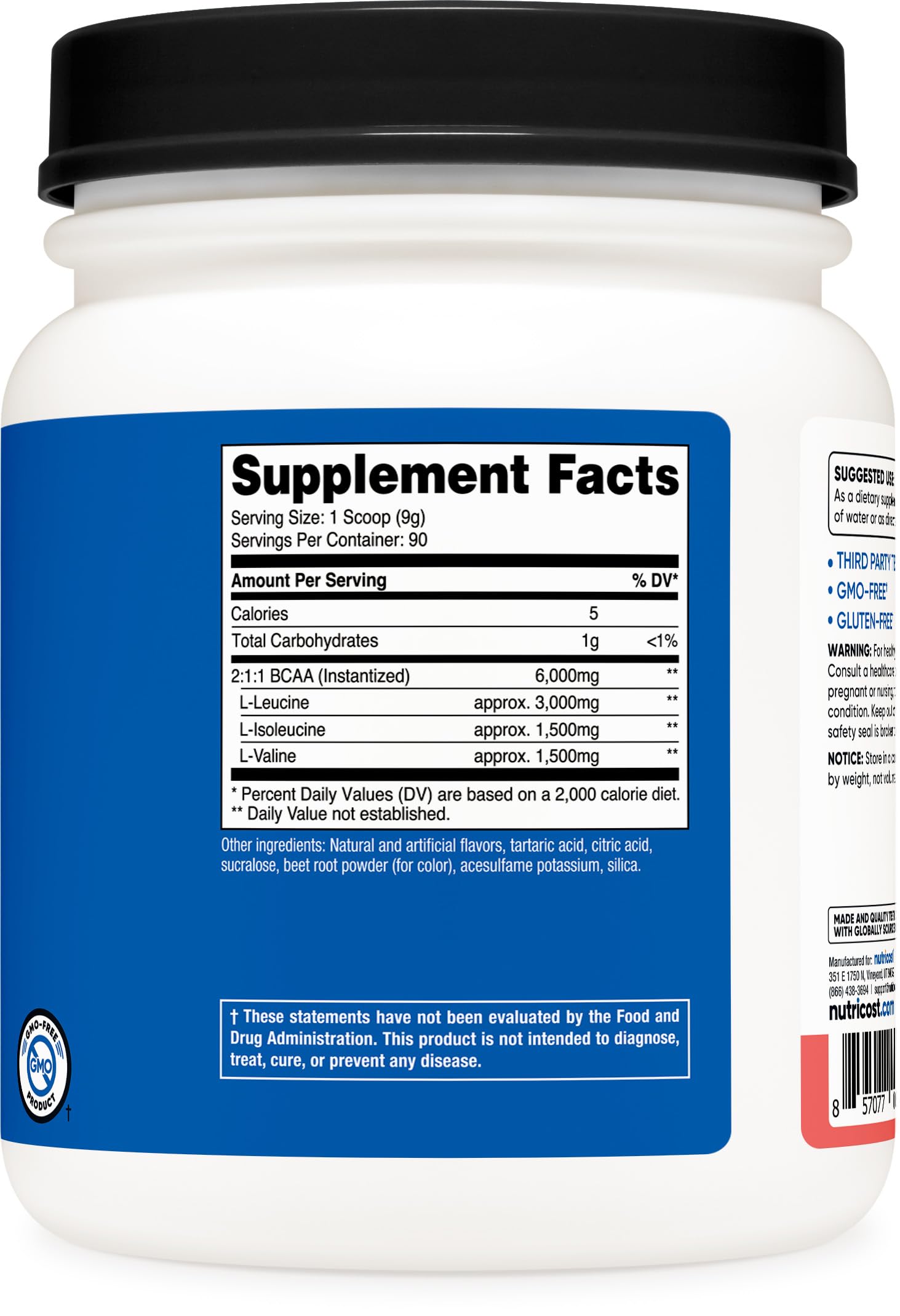 Foto 6 pulgar | Bcaa En Polvo Nutricost Sabor Sandía 90 Porciones - Venta Internacional.