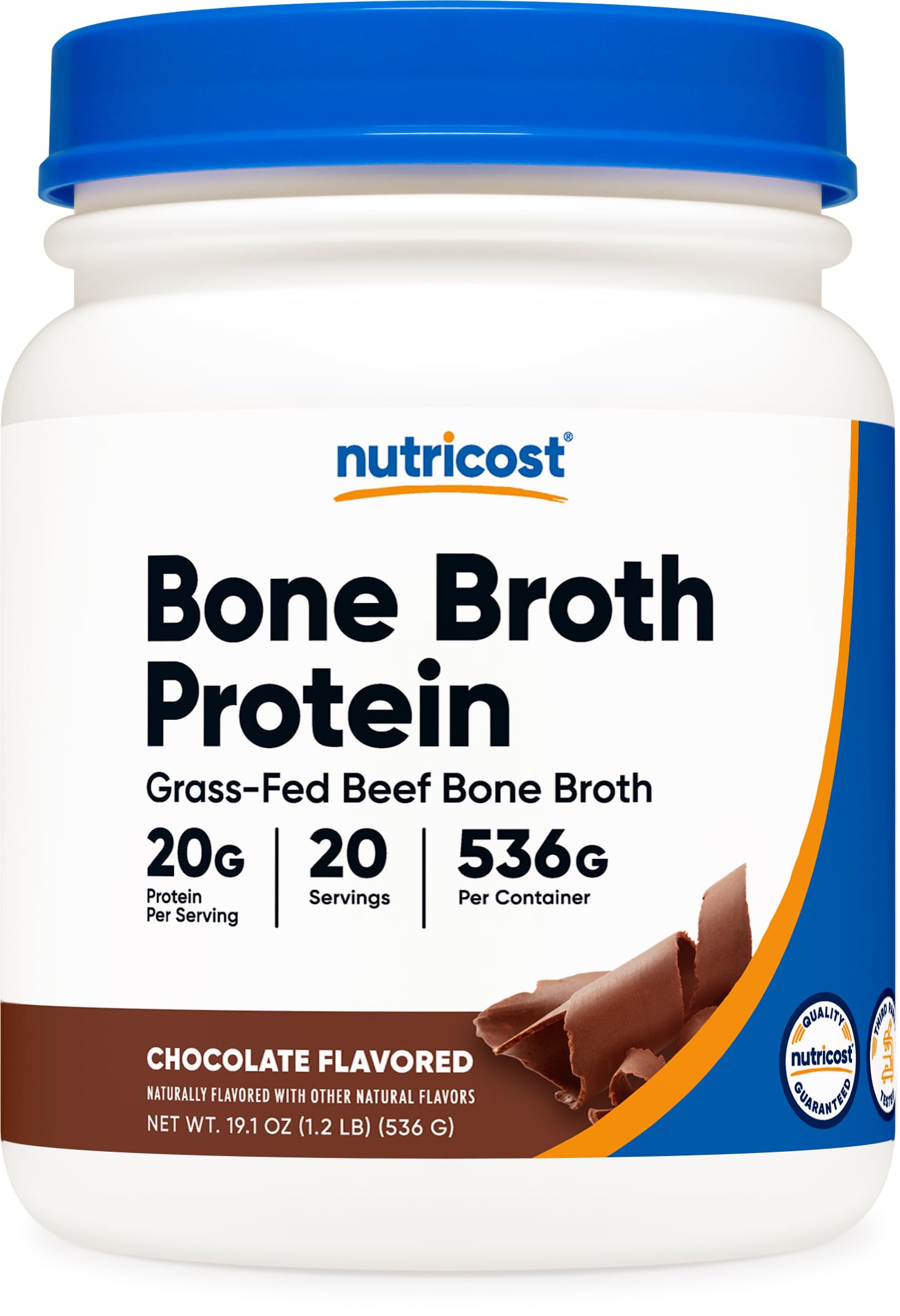 Foto 2 pulgar | Caldo De Huesos De Res Proteína En Polvo Nutricost Chocolate 500g - Venta Internacional.