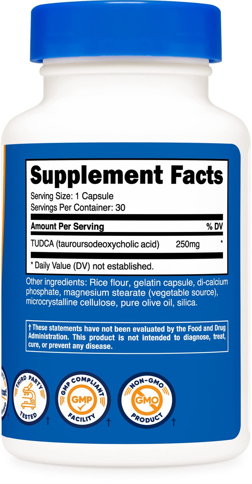Foto 5 pulgar | Suplemento Nutricost Tudca 250 Mg 30 Cápsulas De Ácido Tauroursodesoxicólico - Venta Internacional.