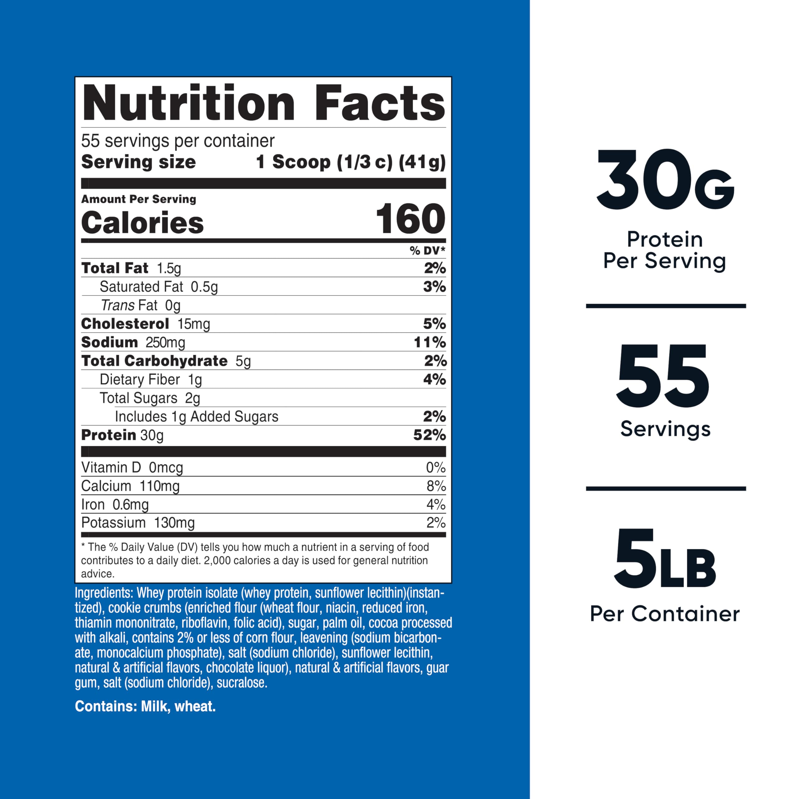 Foto 3 pulgar | Galletas Y Crema Nutricost Con Aislamiento De Proteína De Suero De Leche, 2,27 Kg - Venta Internacional.