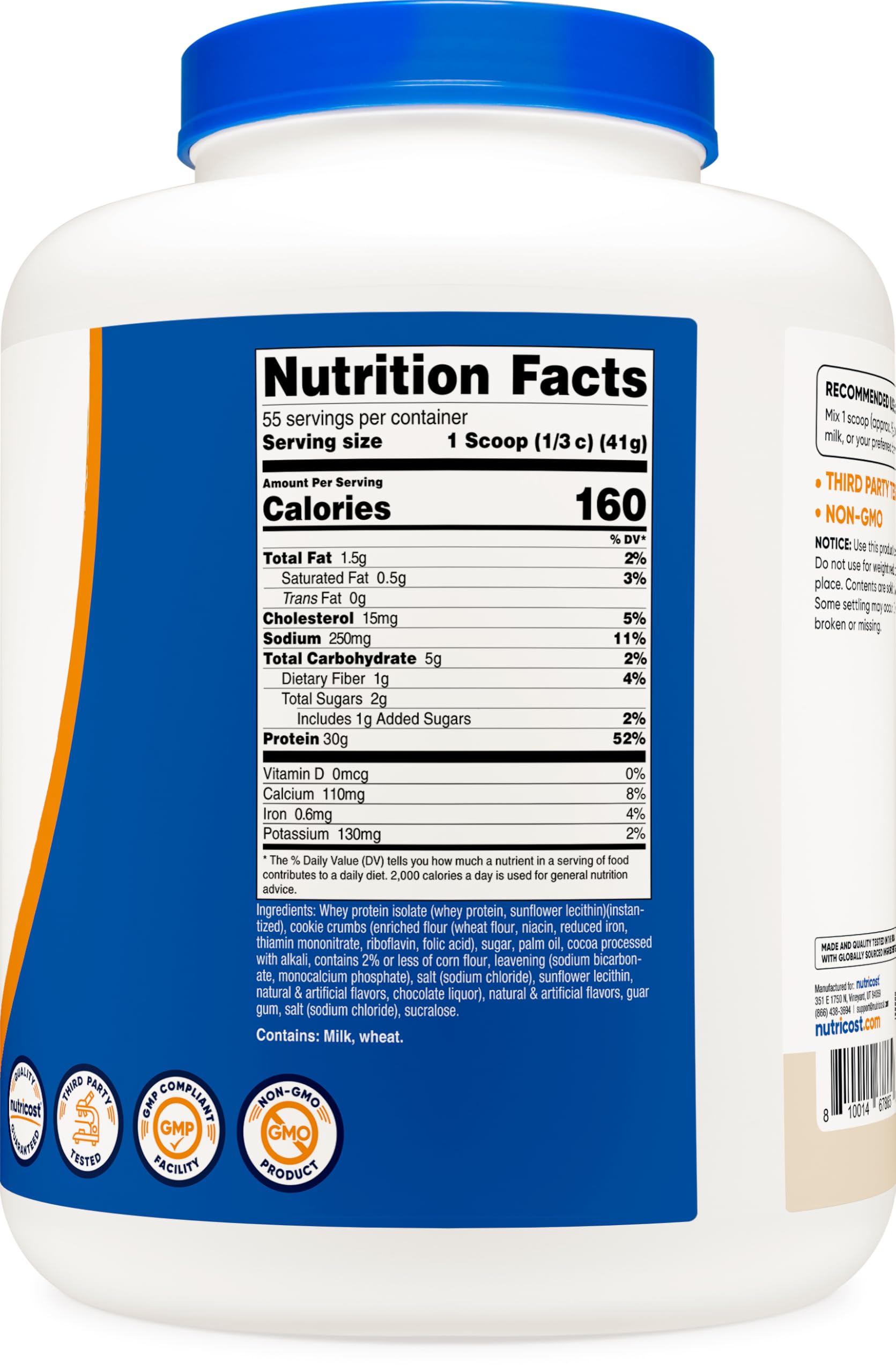 Foto 6 pulgar | Galletas Y Crema Nutricost Con Aislamiento De Proteína De Suero De Leche, 2,27 Kg - Venta Internacional.