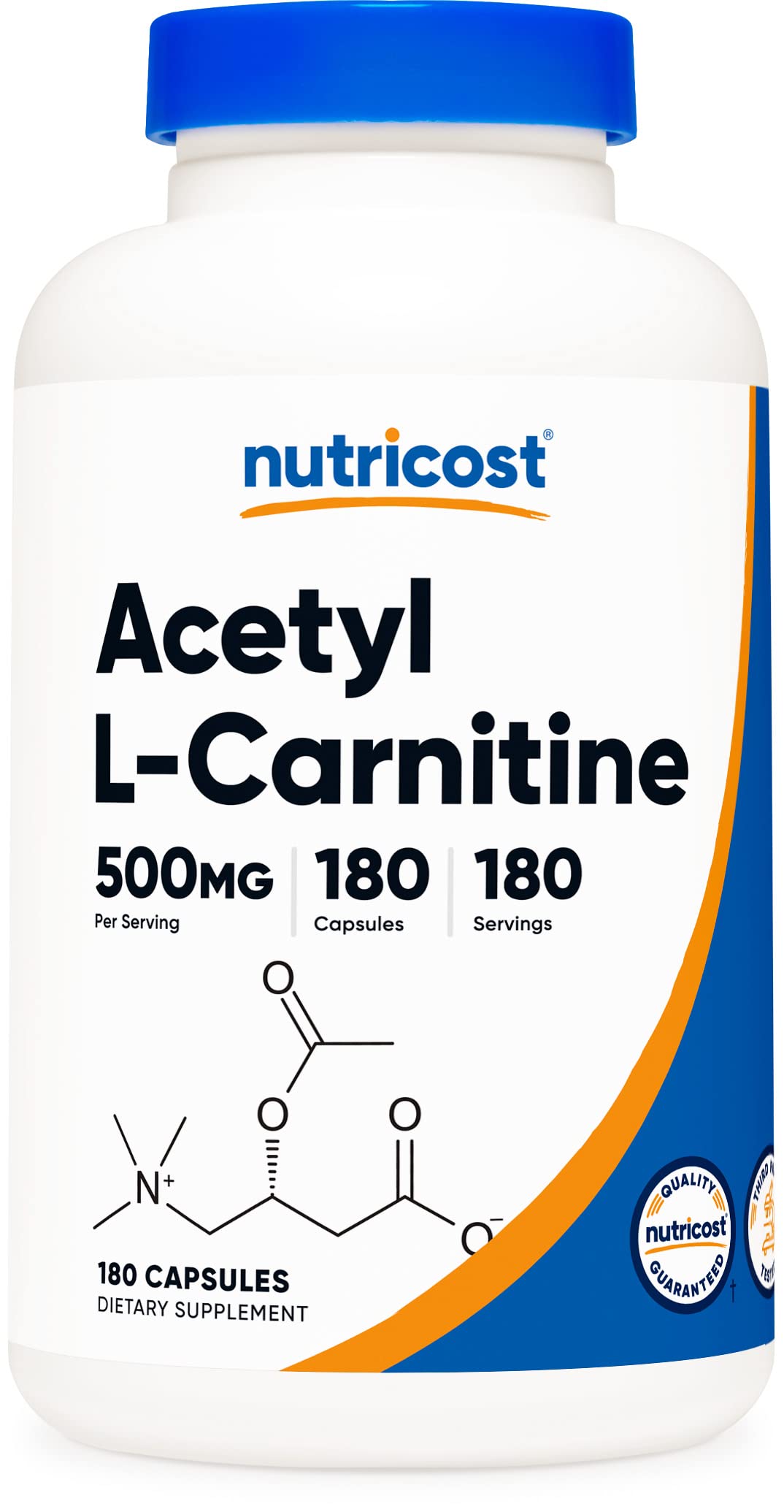 Foto 2 pulgar | Suplemento Nutricost Acetil L-carnitina 500 Mg 180 Cápsulas - Venta Internacional.