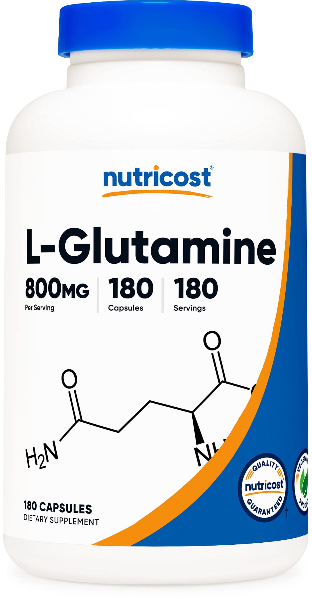 Foto 2 pulgar | Suplemento Nutricost L-glutamina 800 Mg 180 Cápsulas - Venta Internacional.