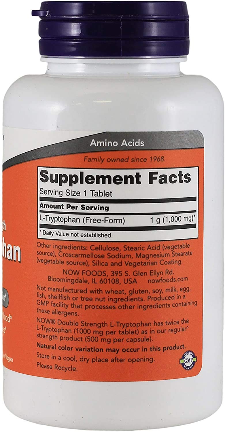 Foto 3 pulgar | Supplement Now Foods, Tabletas De L-triptófano De 1000 Mg, 60 Unidades, X2 - Venta Internacional.