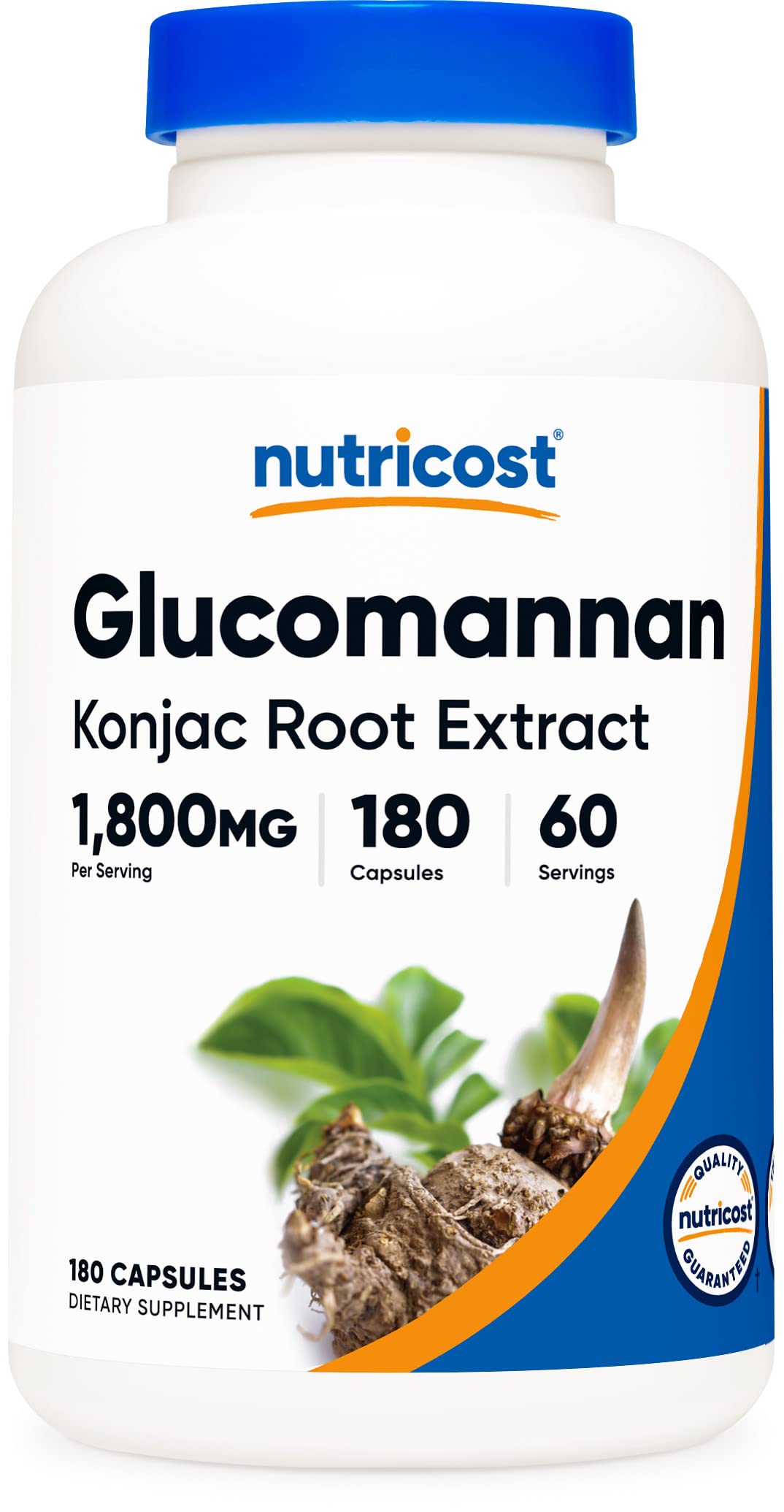 Foto 2 pulgar | Suplemento Nutricost Glucomanano 1800 Mg 180 Cápsulas - Venta Internacional.