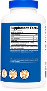 Foto 4 | Suplemento Nutricost Glucomanano 1800 Mg 180 Cápsulas - Venta Internacional.