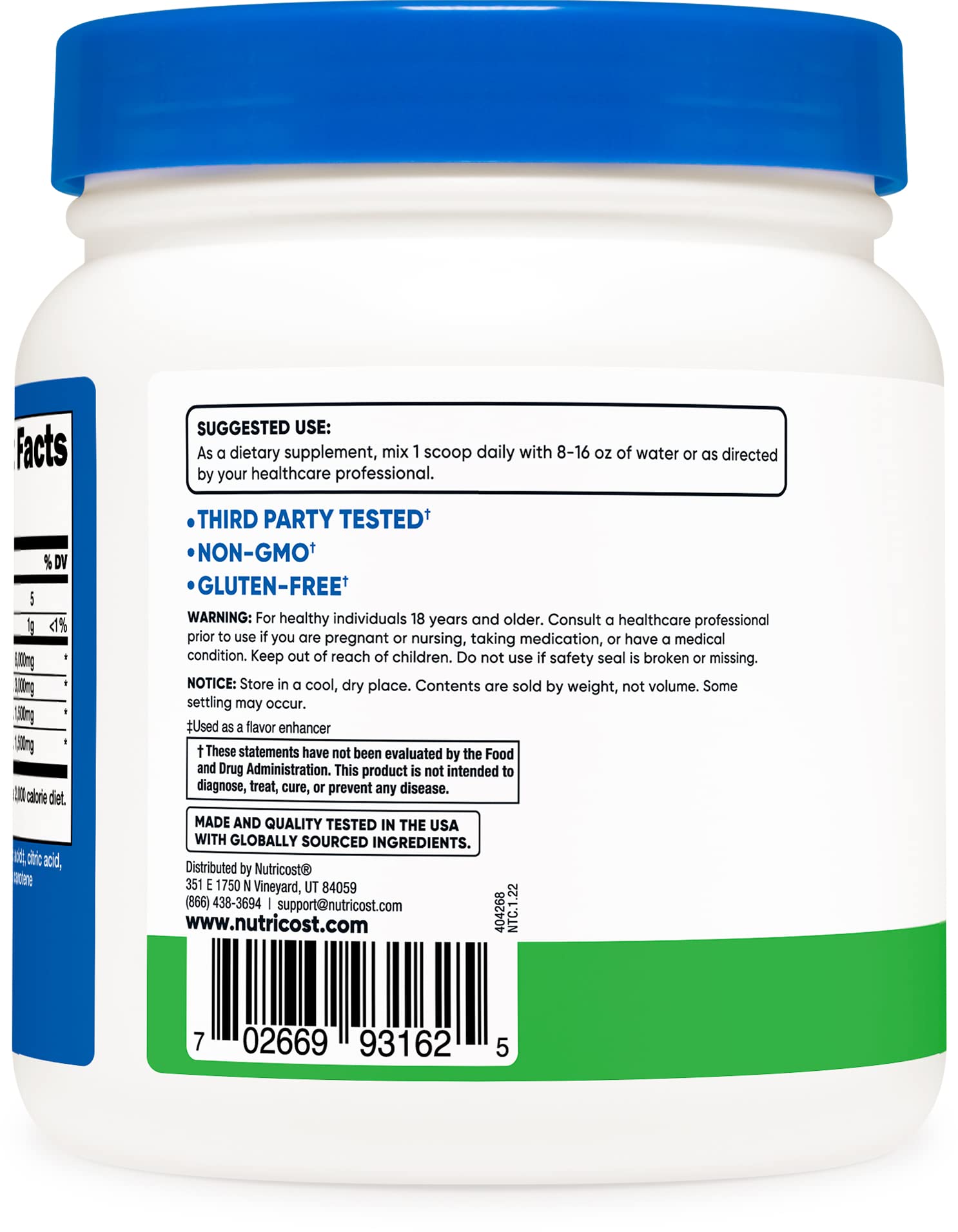 Foto 4 pulgar | Suplemento Nutricost Bcaa En Polvo 2:1:1 De Manzana Verde 360 G - Venta Internacional.
