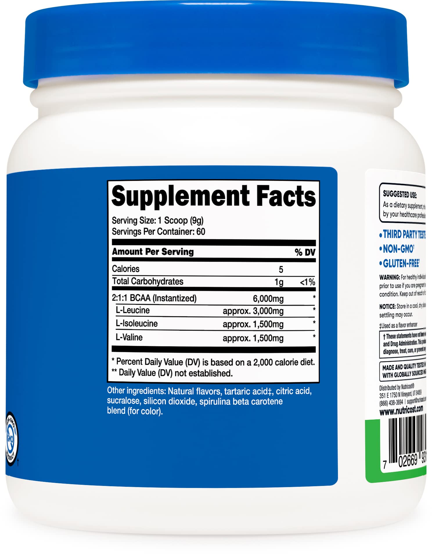 Foto 5 pulgar | Suplemento Nutricost Bcaa En Polvo 2:1:1 De Manzana Verde 360 G - Venta Internacional.